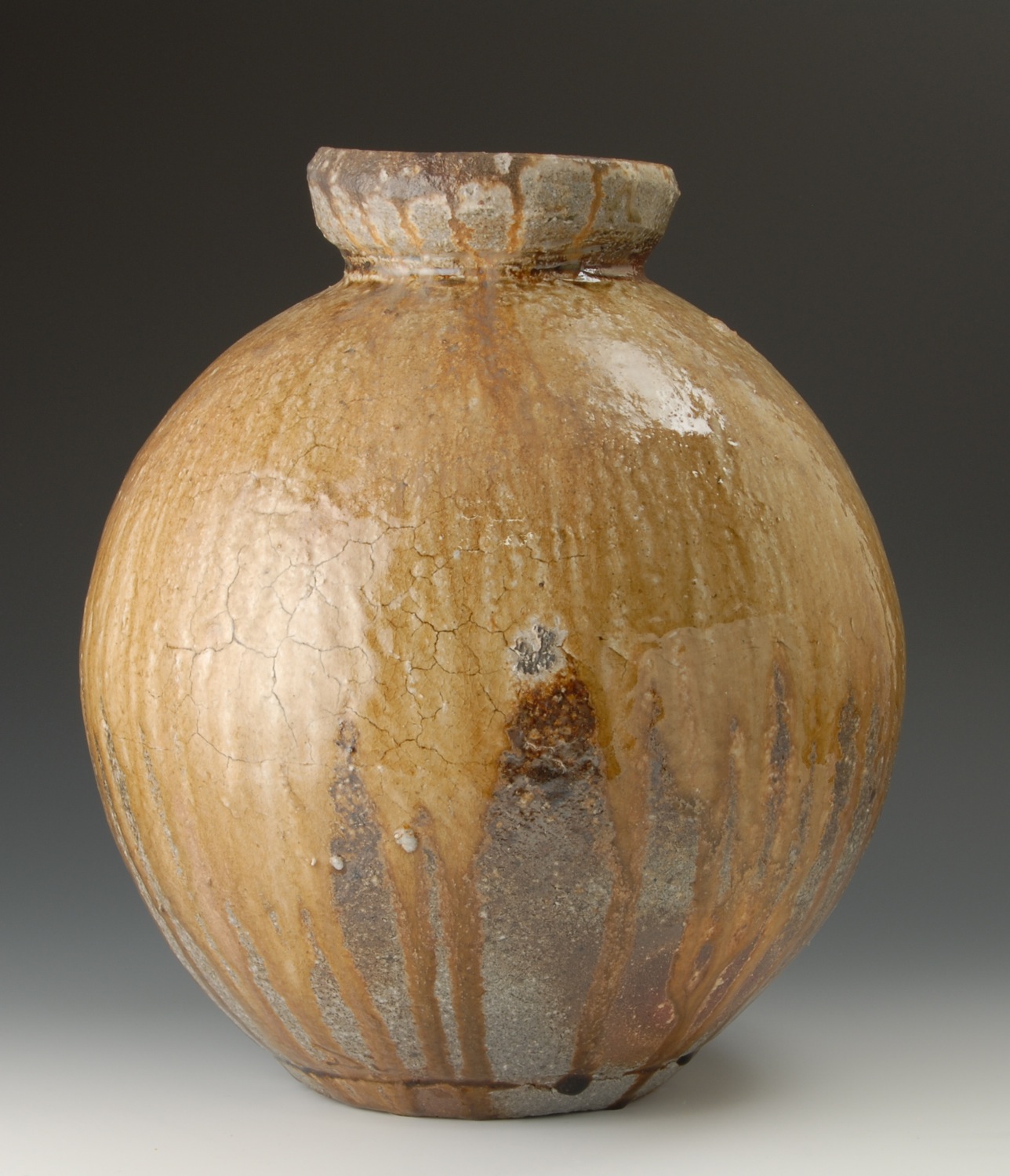 Natural ash jar. H:60cm