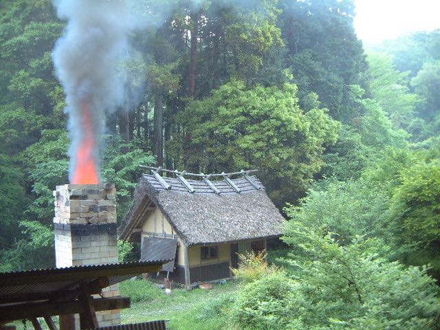 Chimney and teahouse