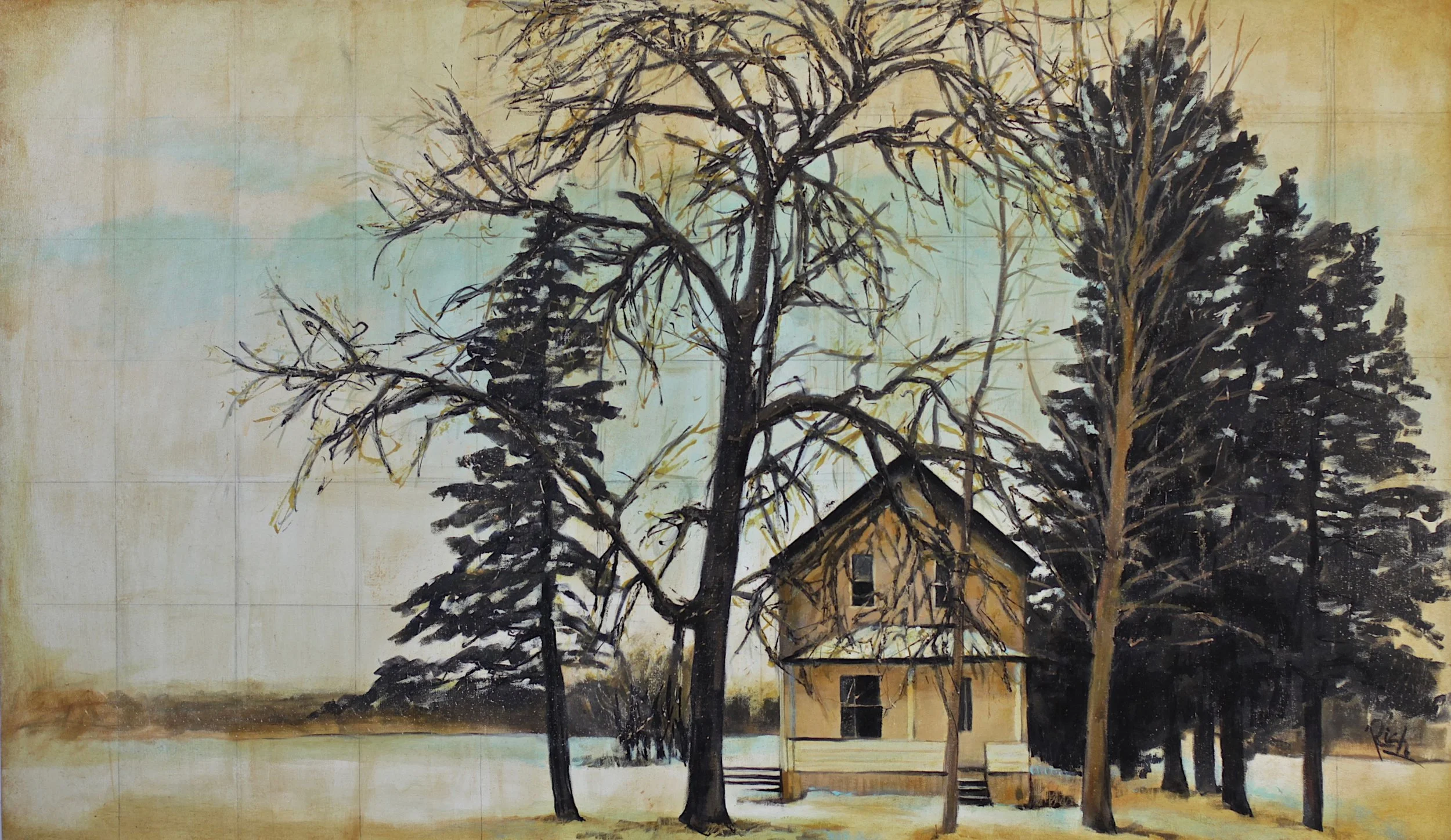 Farmhouse Acrylic on canvas 42x24