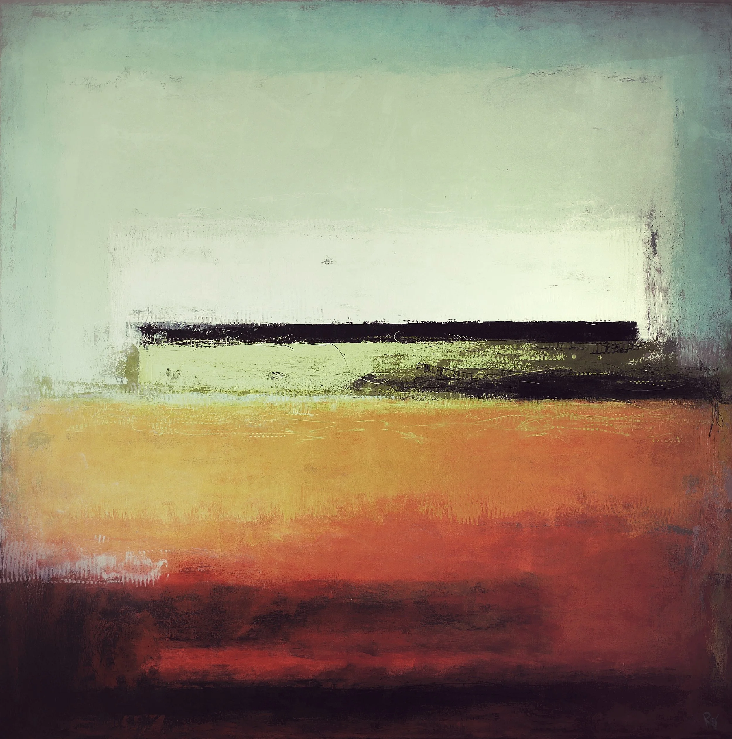 Nite lite. Sleep #7 Acrylic on canvas 54x54 part of commissioned series