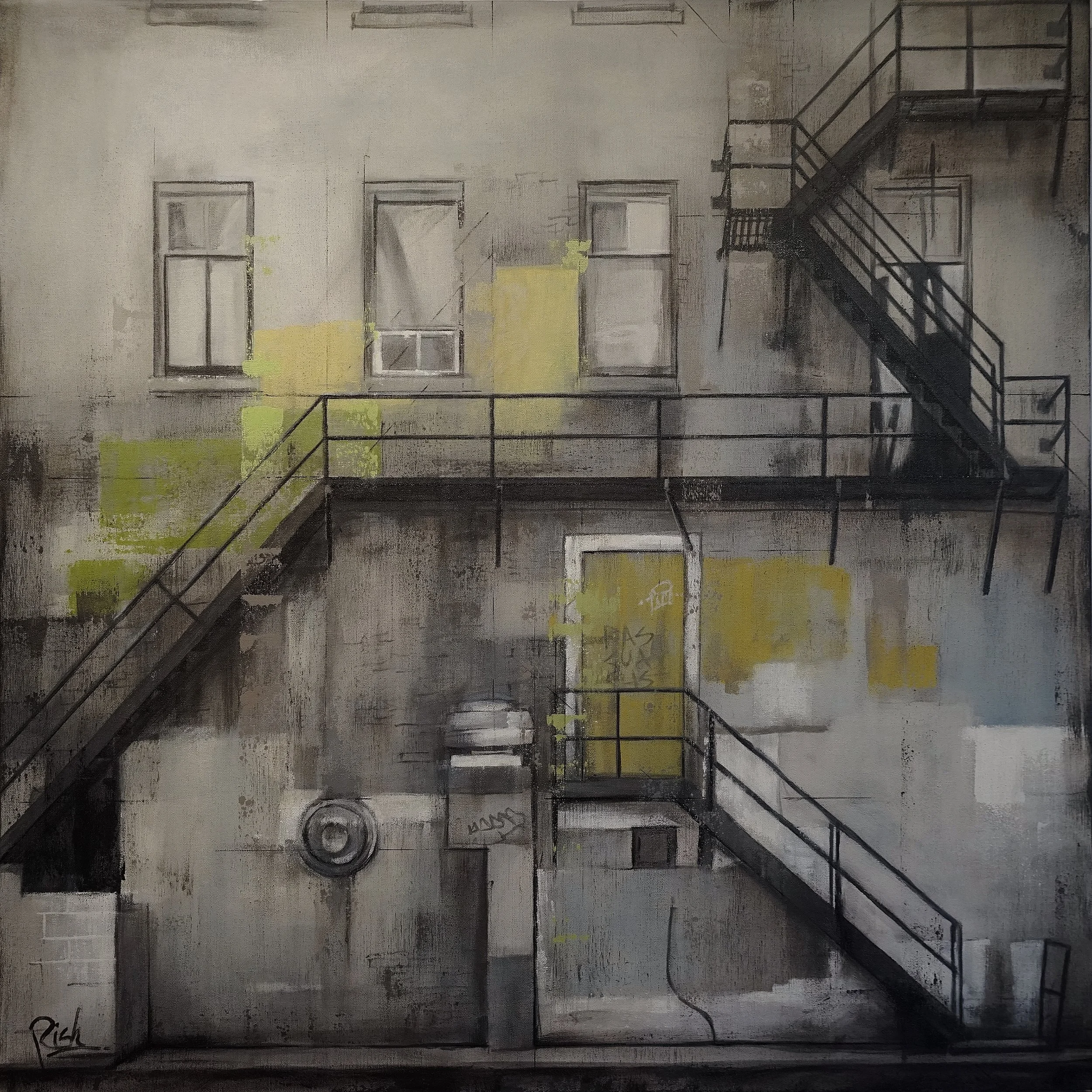 The green door Acrylic on canvas 36x36