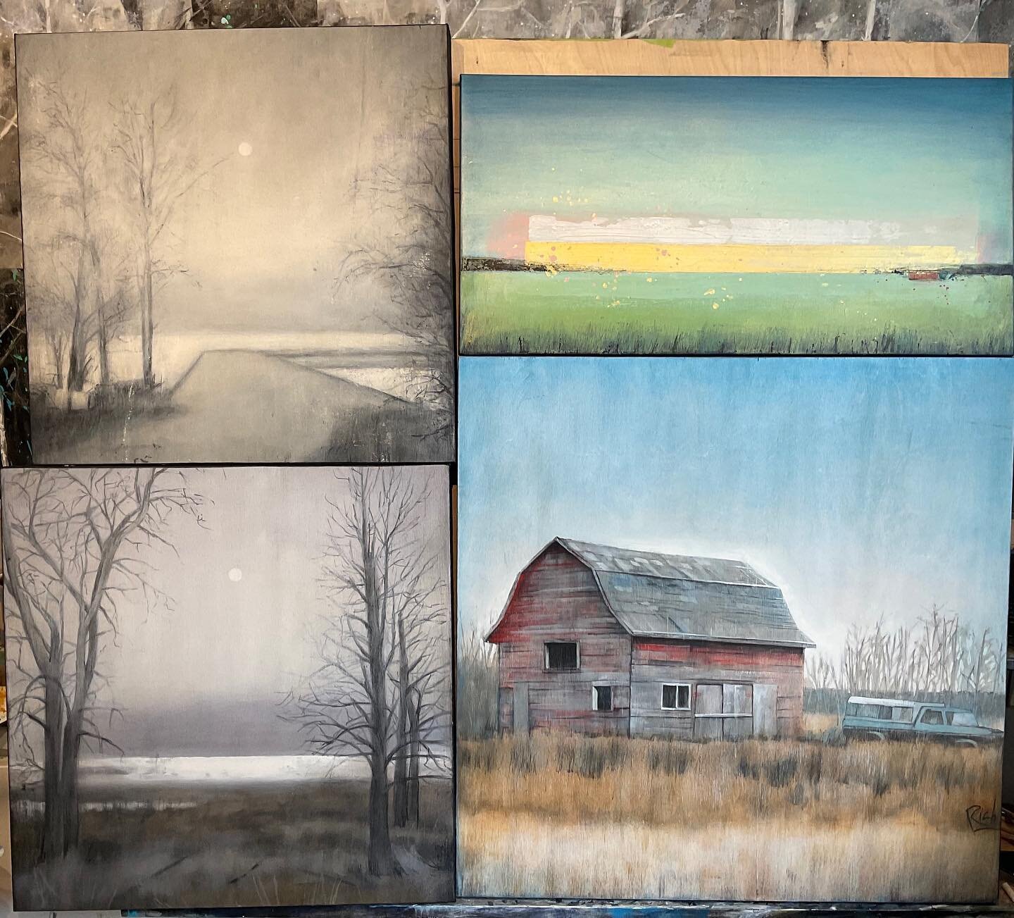 A few older pieces recropped and reworked for an upcoming studio sale. Stay tuned for details. 
@gallerylacosse 169 lilac av 
#studiosale #artsale #artoncanvas #contemporarypainter #winnipegartist #wpg #wpgnow #wpgoftheday #pegcity #gallerylacosse