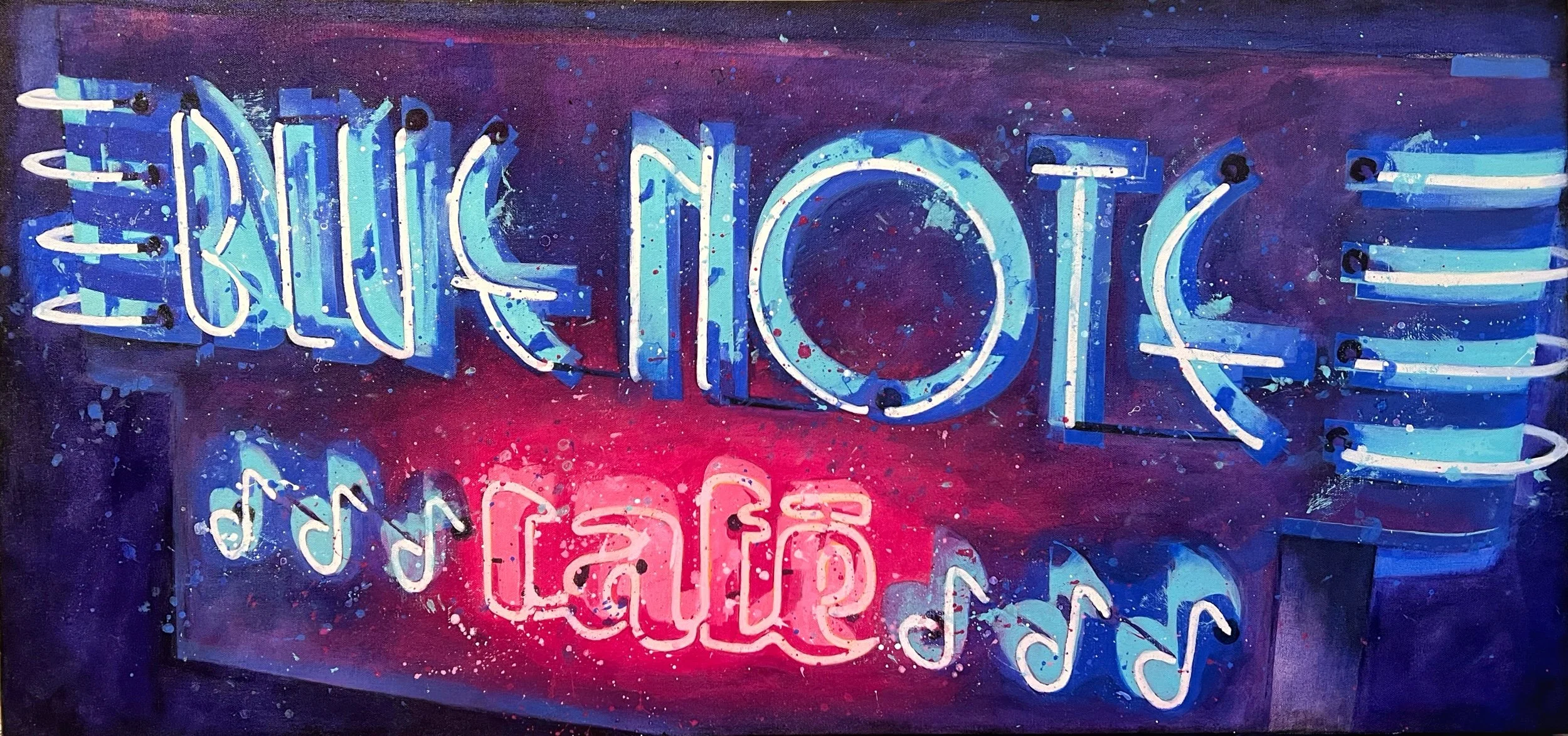  Blue Note Cafe  42×20 on canvas  