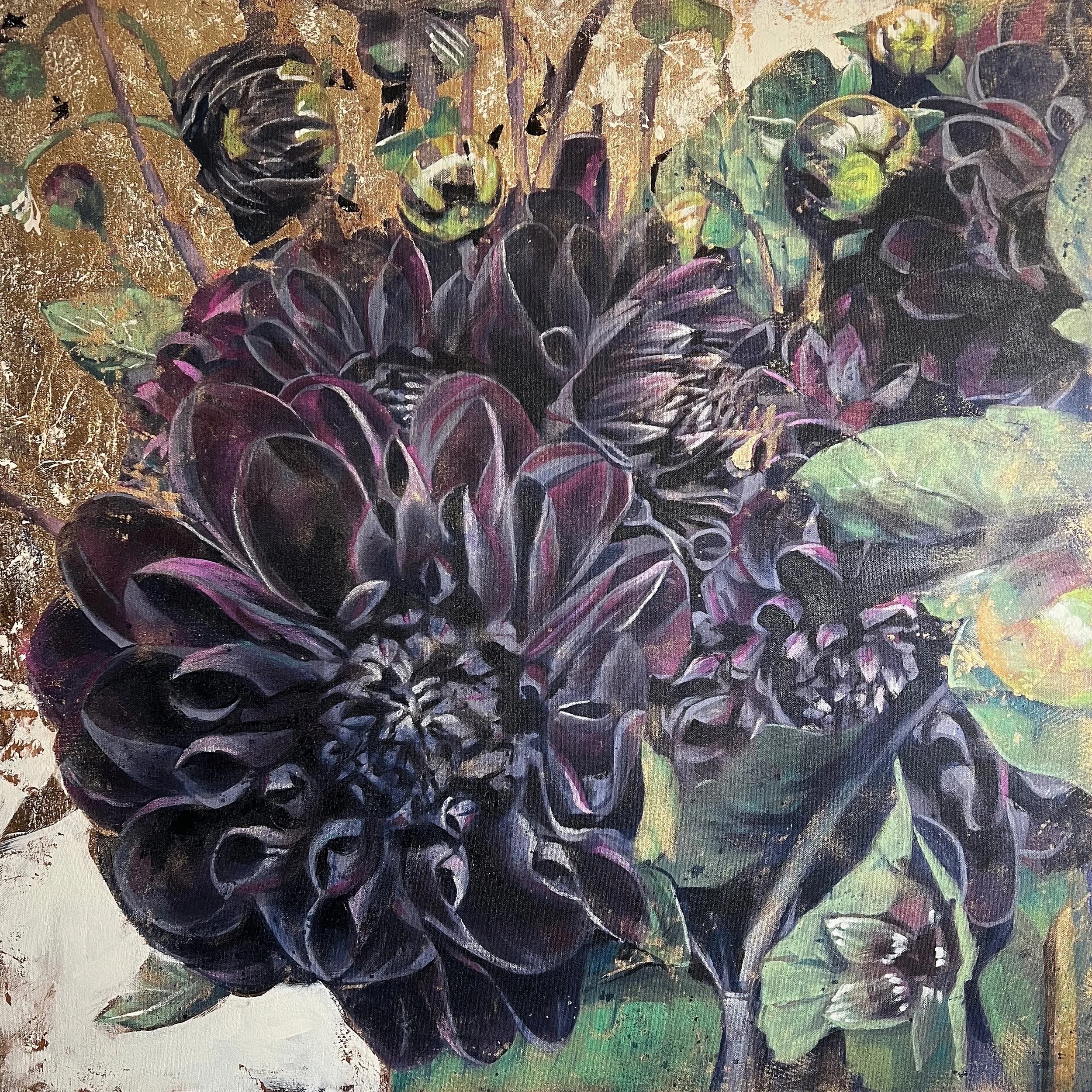  black chrysanthemum 30×30   