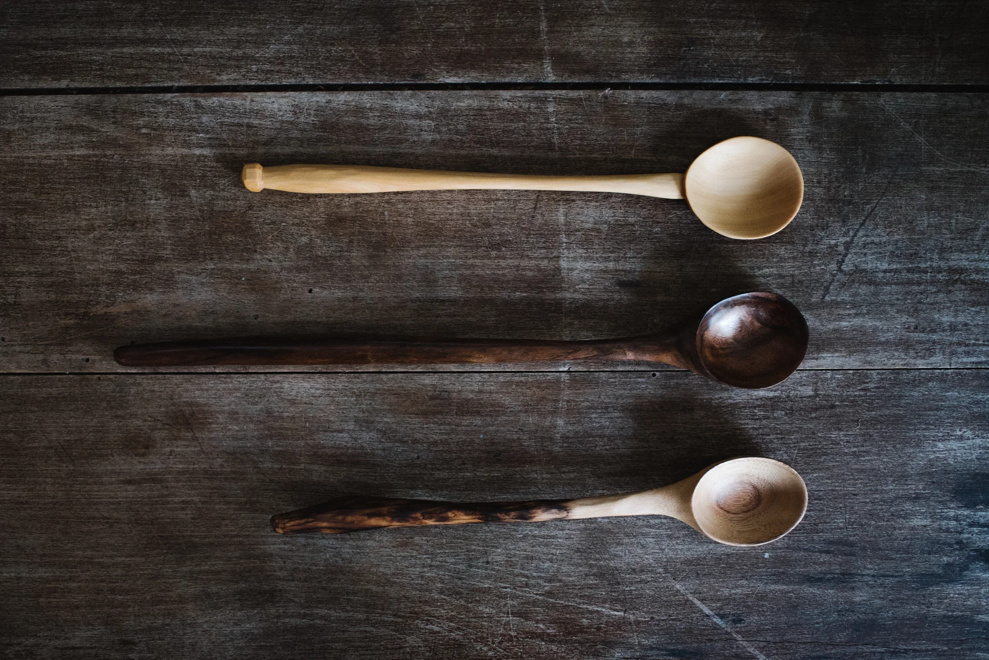  Huon Pine, Walnut and charred Camphor Laurel. Photo by Jennifer Hillhouse. 