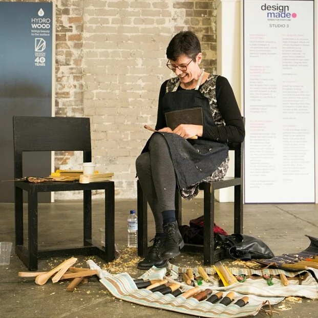  Me carving at Design Made in Sydney last year. 