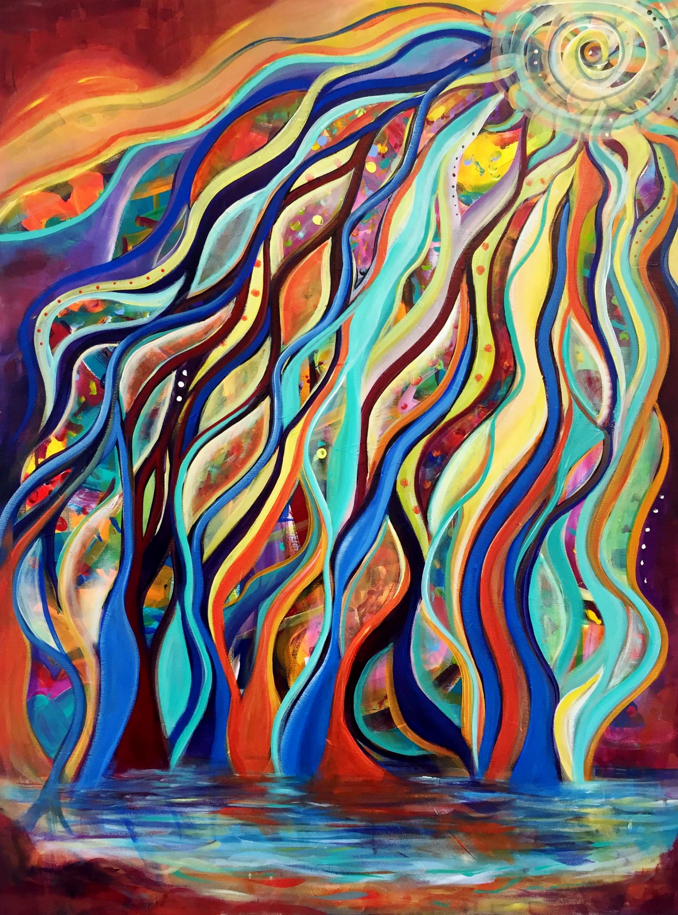 Community canvas. painted and created by clients, family, friends and myself. Aug 2015