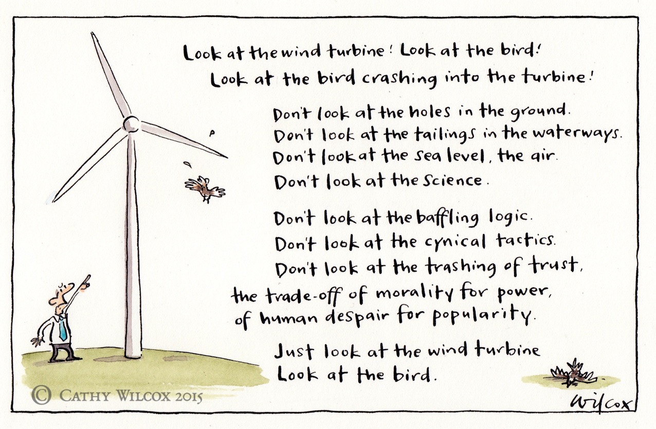 Wind turbines — Cartoons — Cathy Wilcox