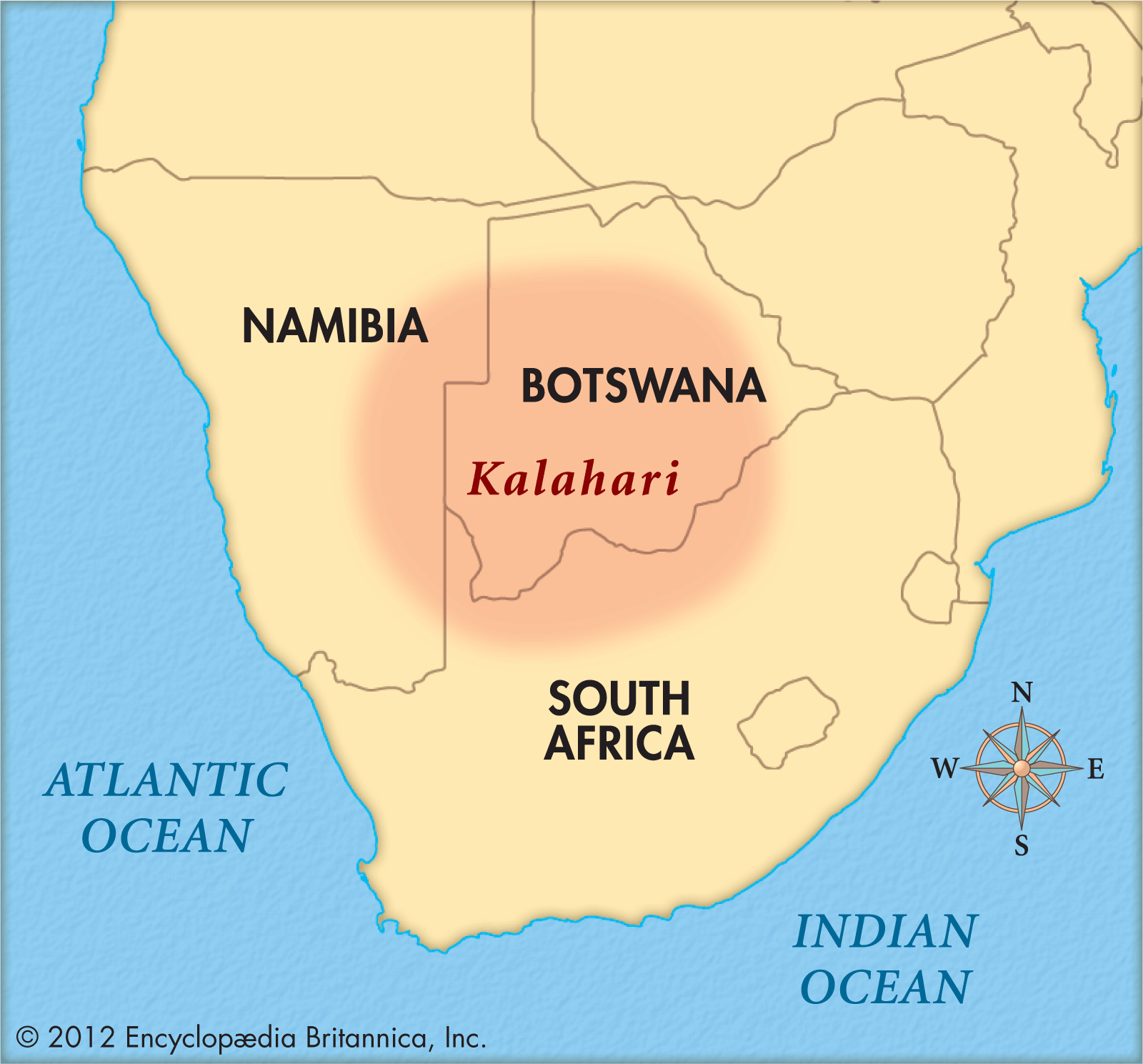 The Kalahari Desert in Botswana