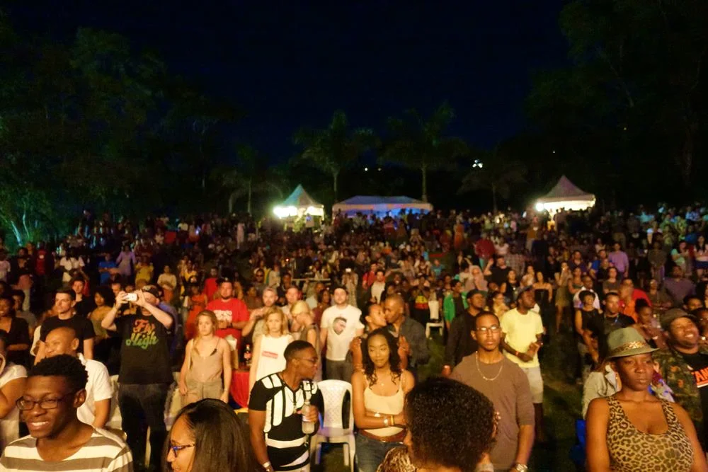 A section of the crowd at Hope Gardens