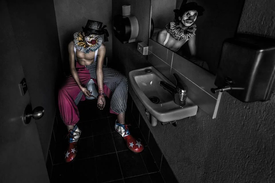 "Suicide Clown Reflections"