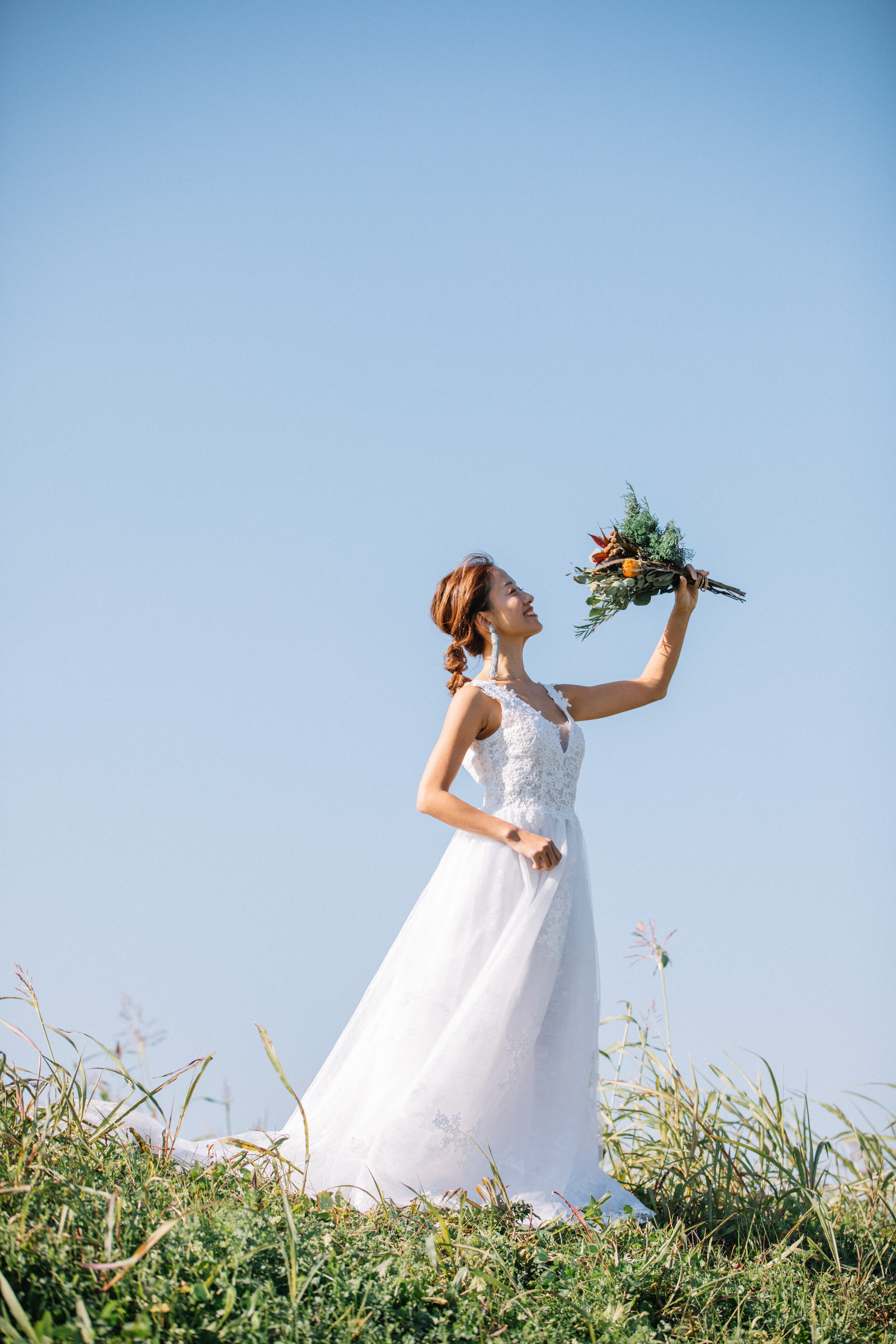 Beach Applique Wedding Gown