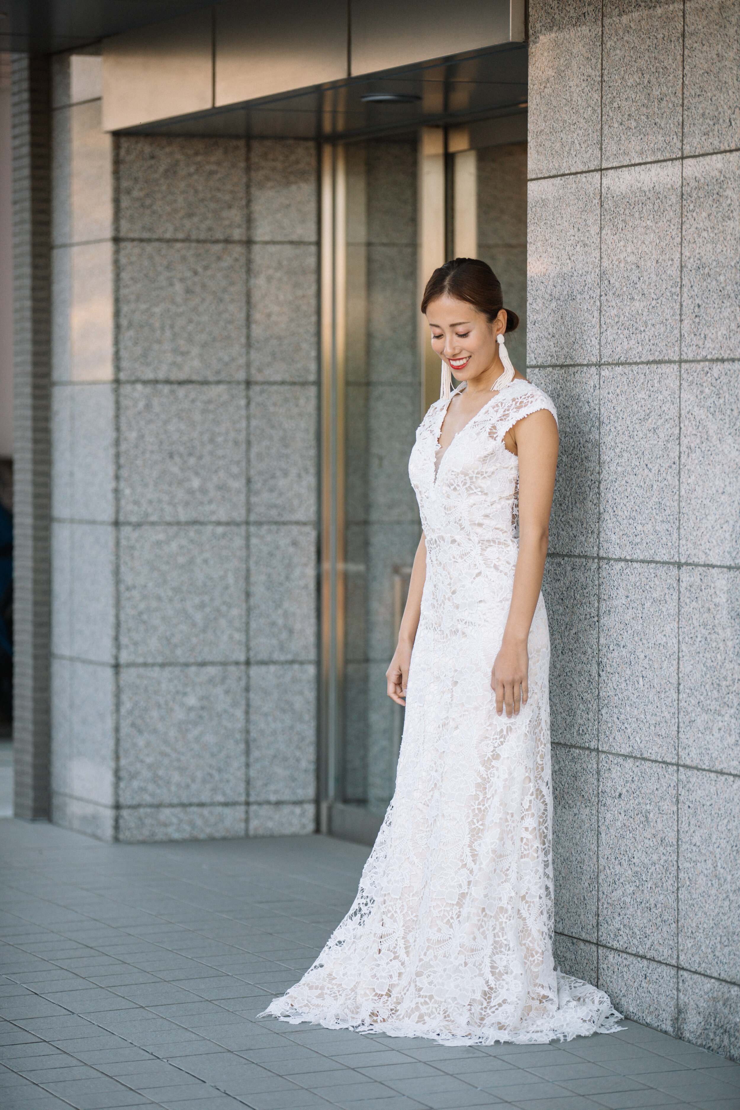 Low Back A Line Wedding Dress