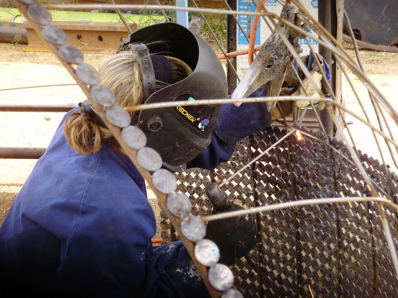 Welding the thousands of pieces of "The Sun" from "The Planets"
