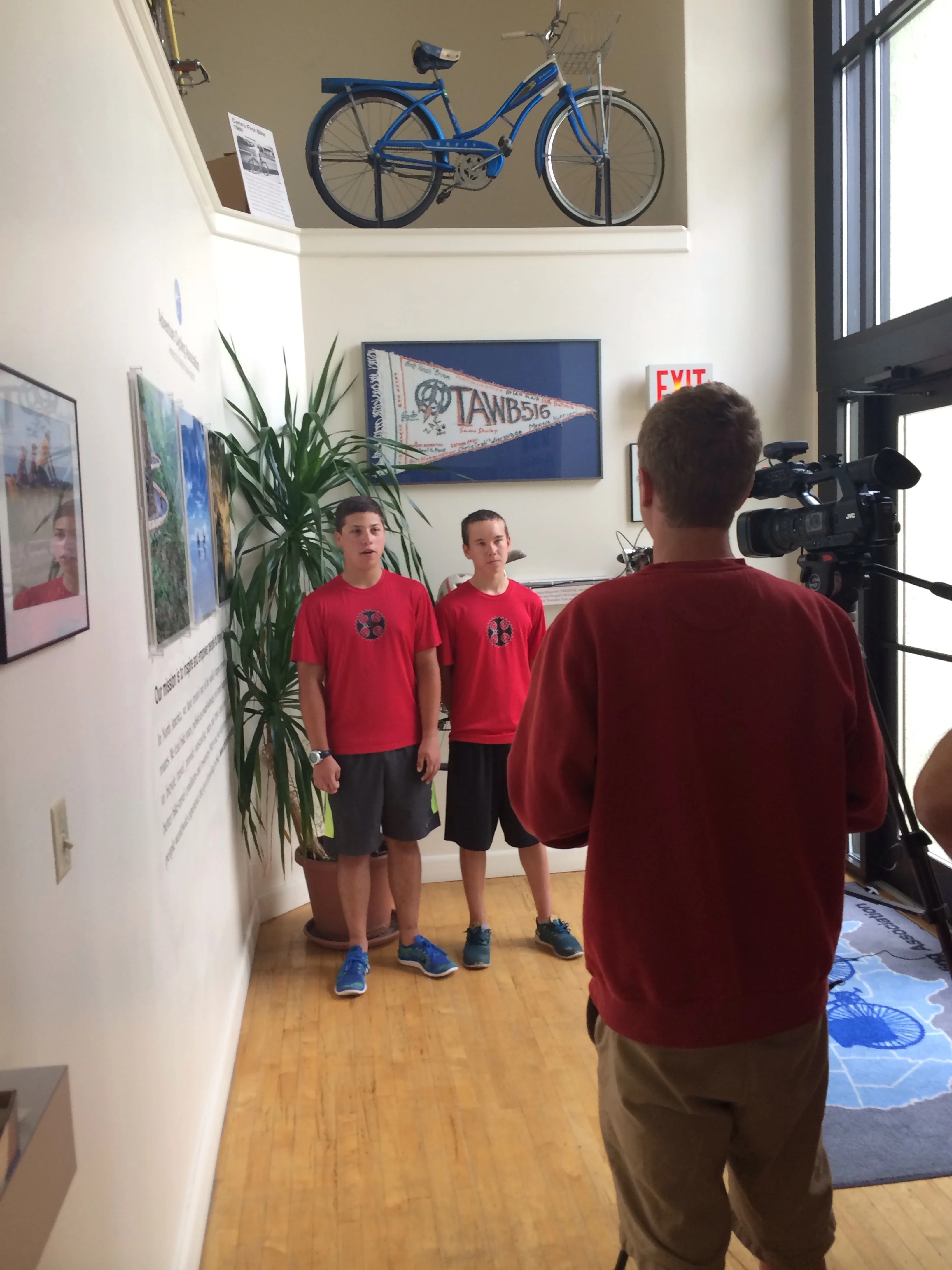 David and Brian give an interview.