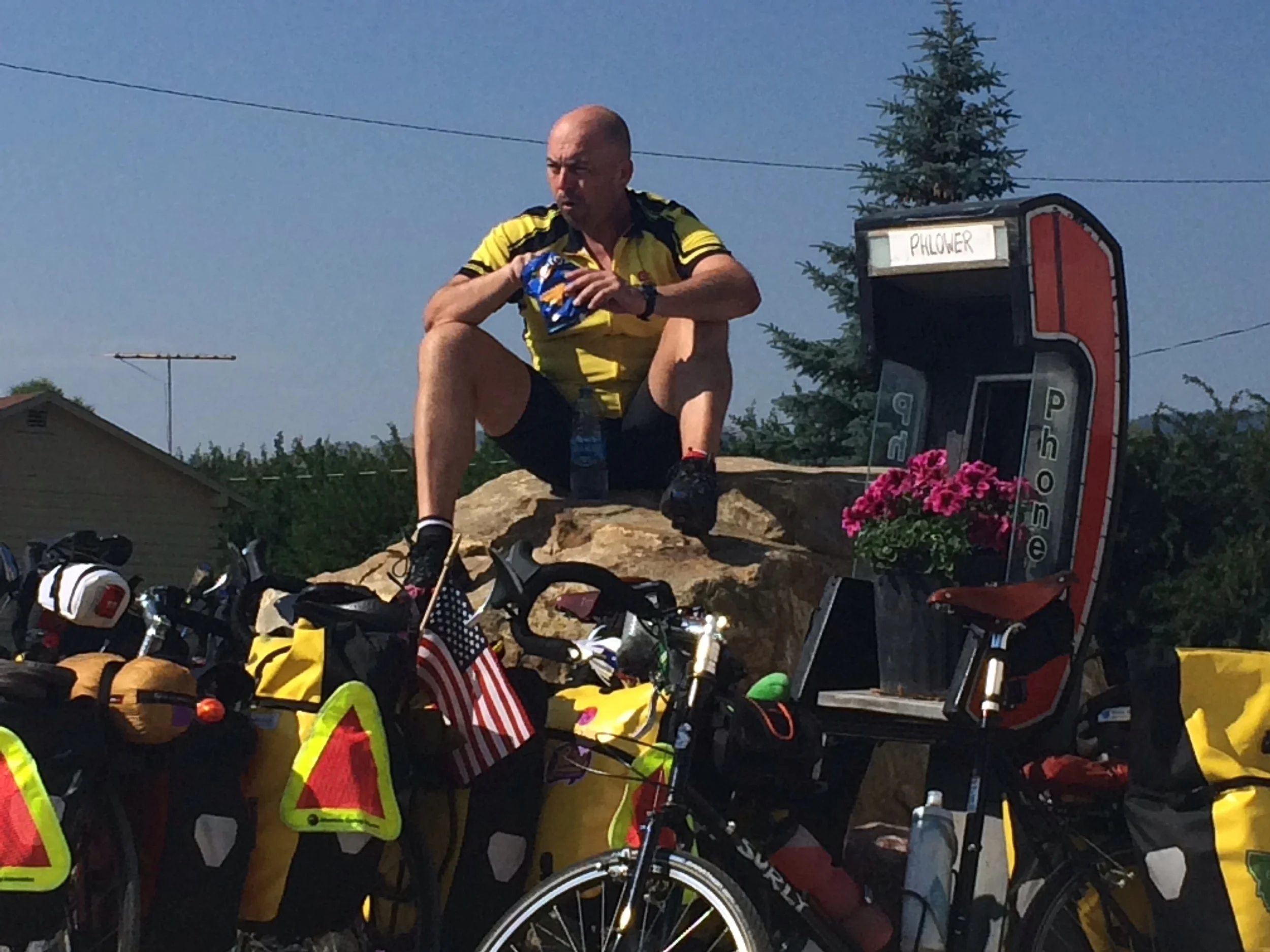 Murph surveys the crew during a break. 
