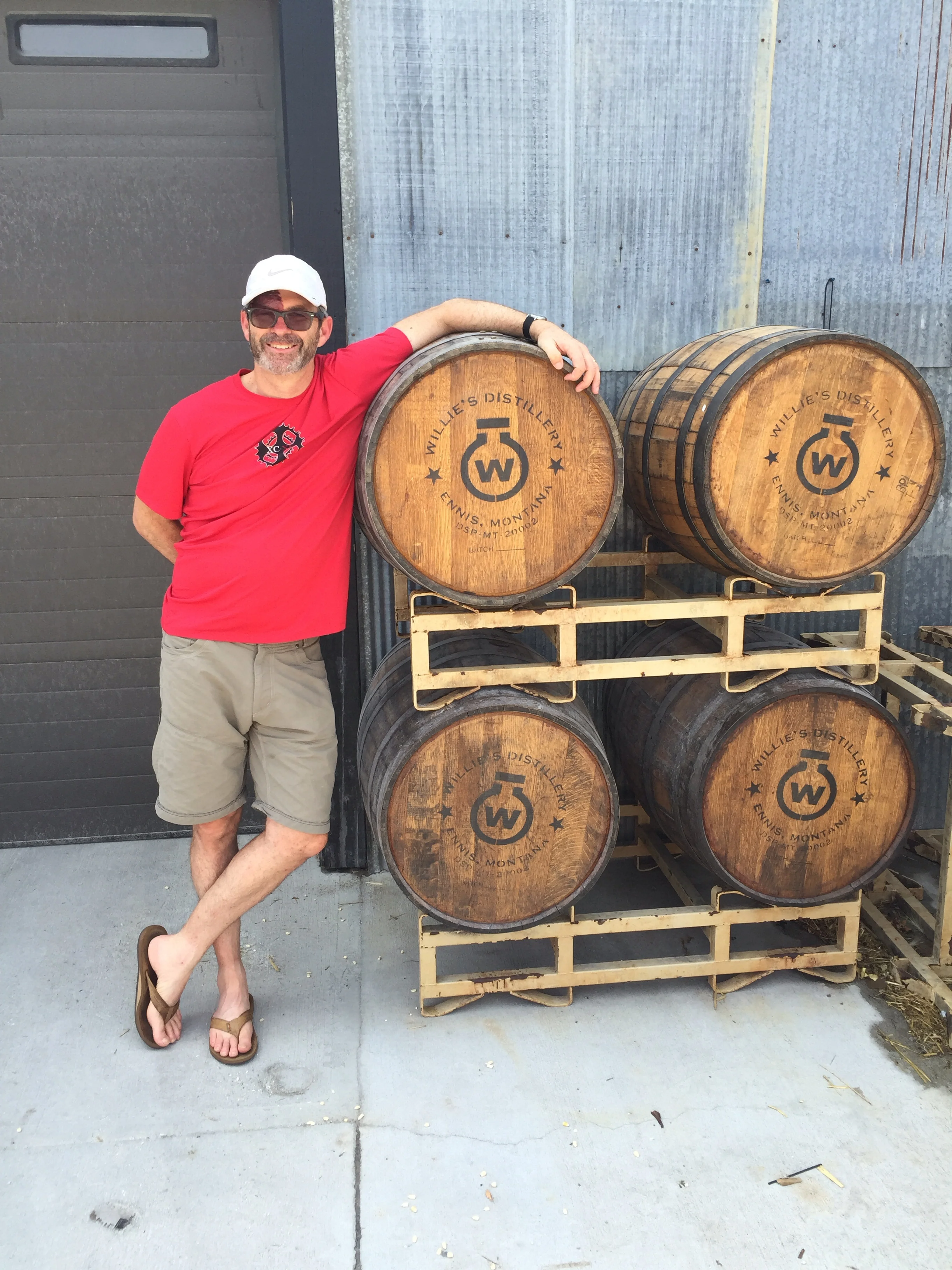 Ed at Willie's. This is the closest he will get to their bourbon on this Scout trip.