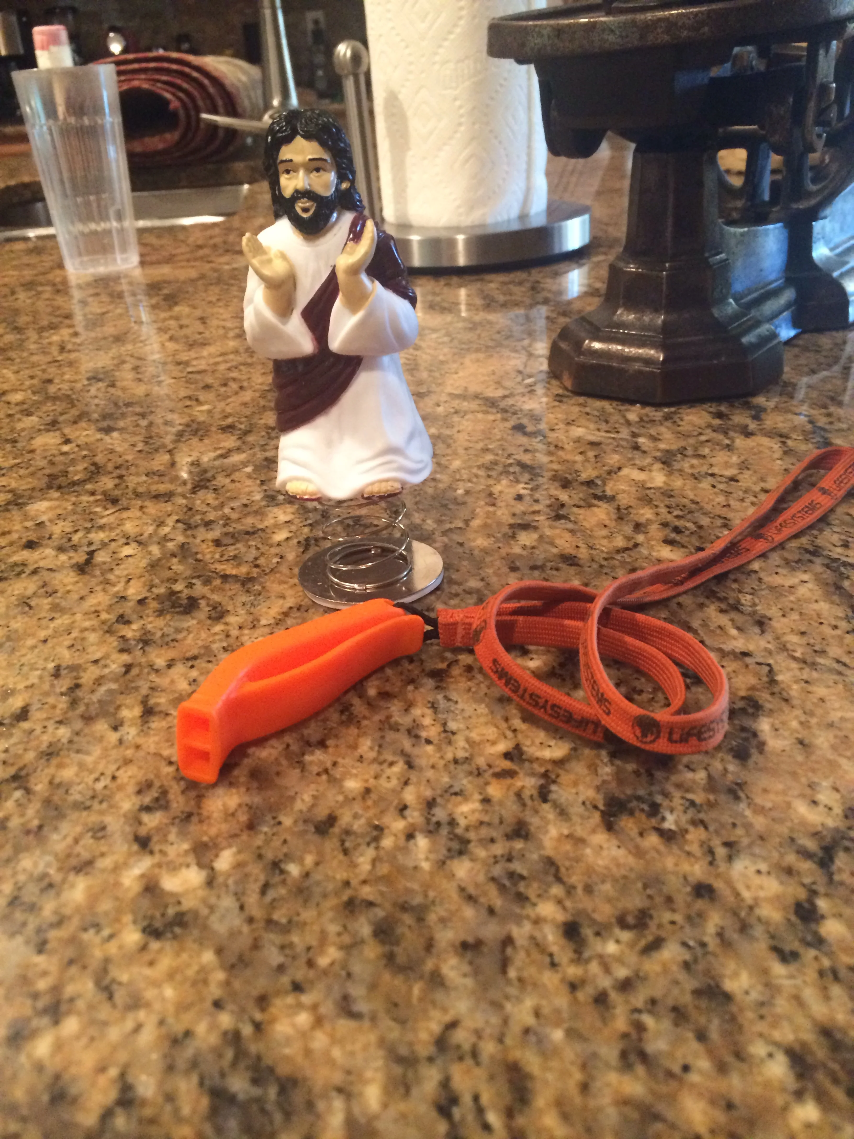 Bobble Head Jesus &amp; The Lucky Whistle.  