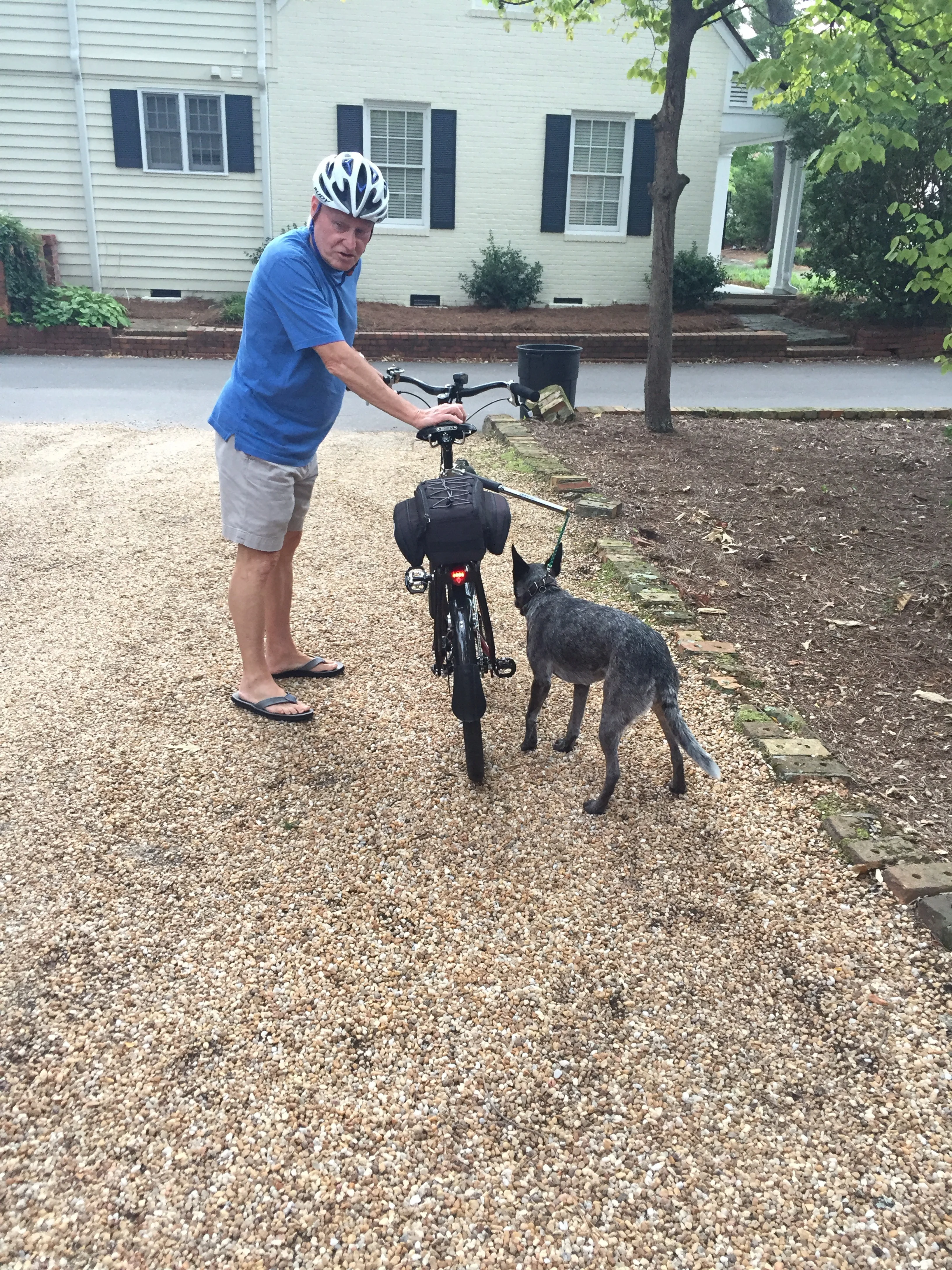 Our host Matt and Meeka saddle up for the ride to dinner.
