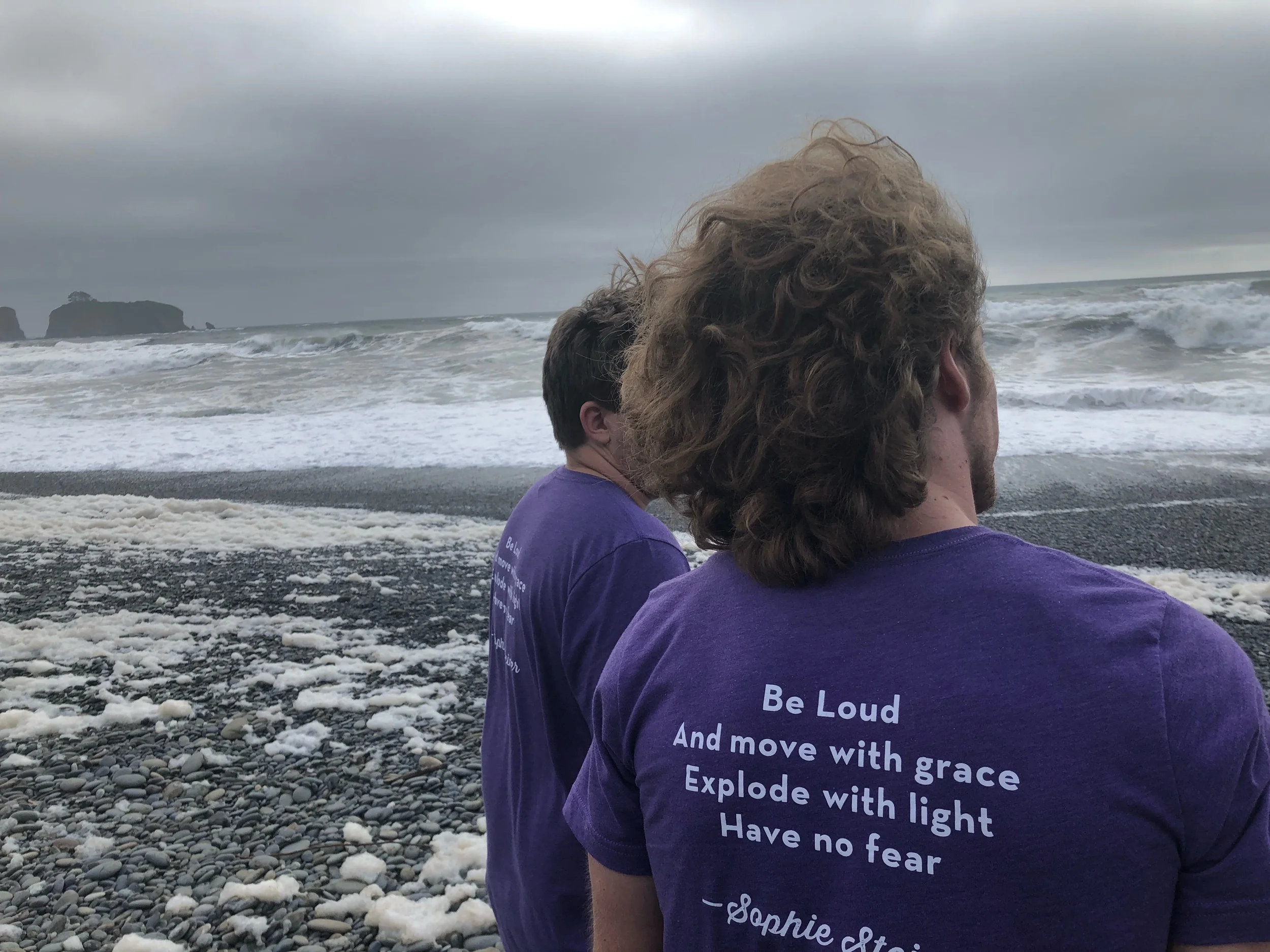Evan and Wes at the Pacific Coast in La Push. We’ll be back here tomorrow morning to dip our tires!