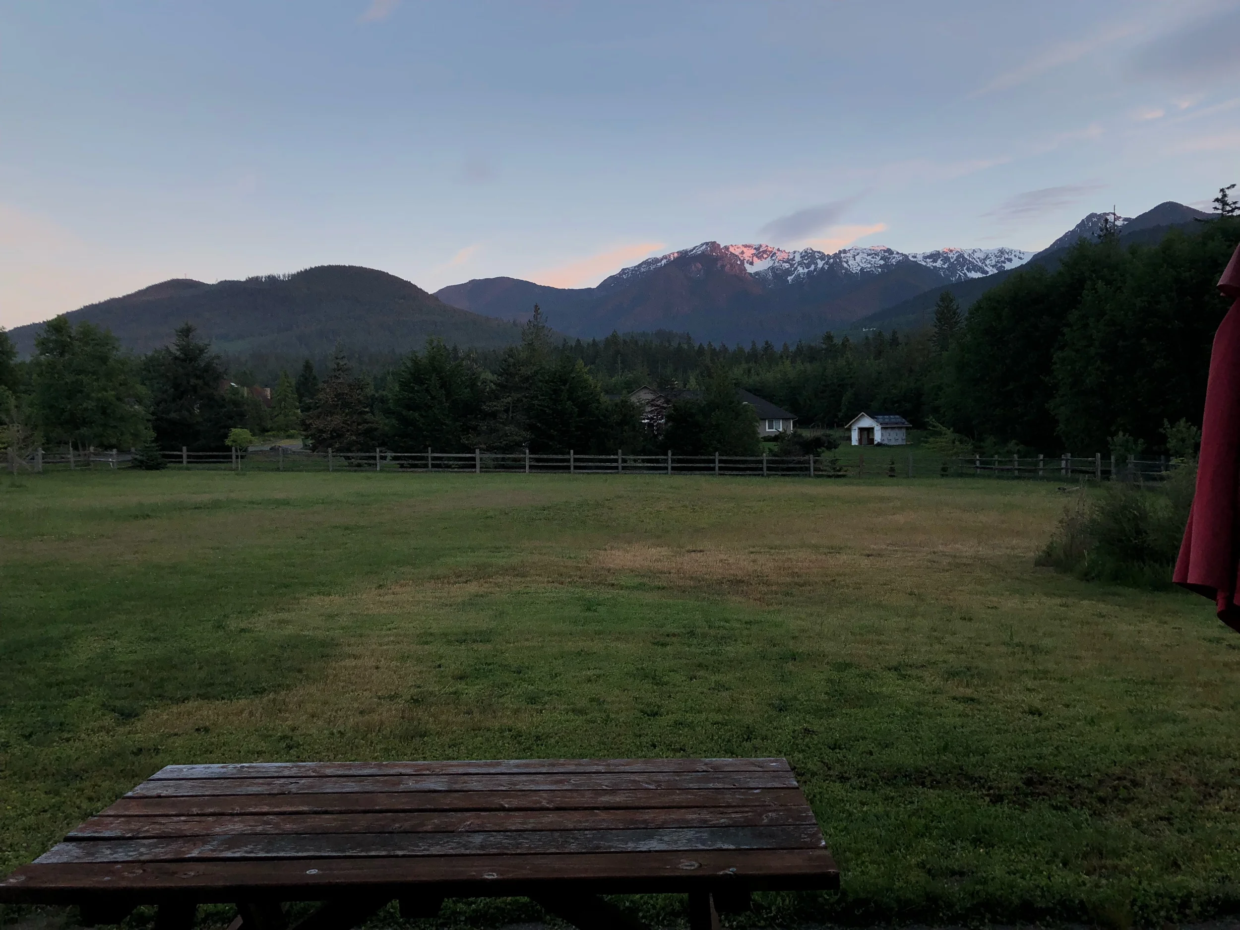 View of the mountains from Port Angeles. I guess this means we have some climbs coming up…