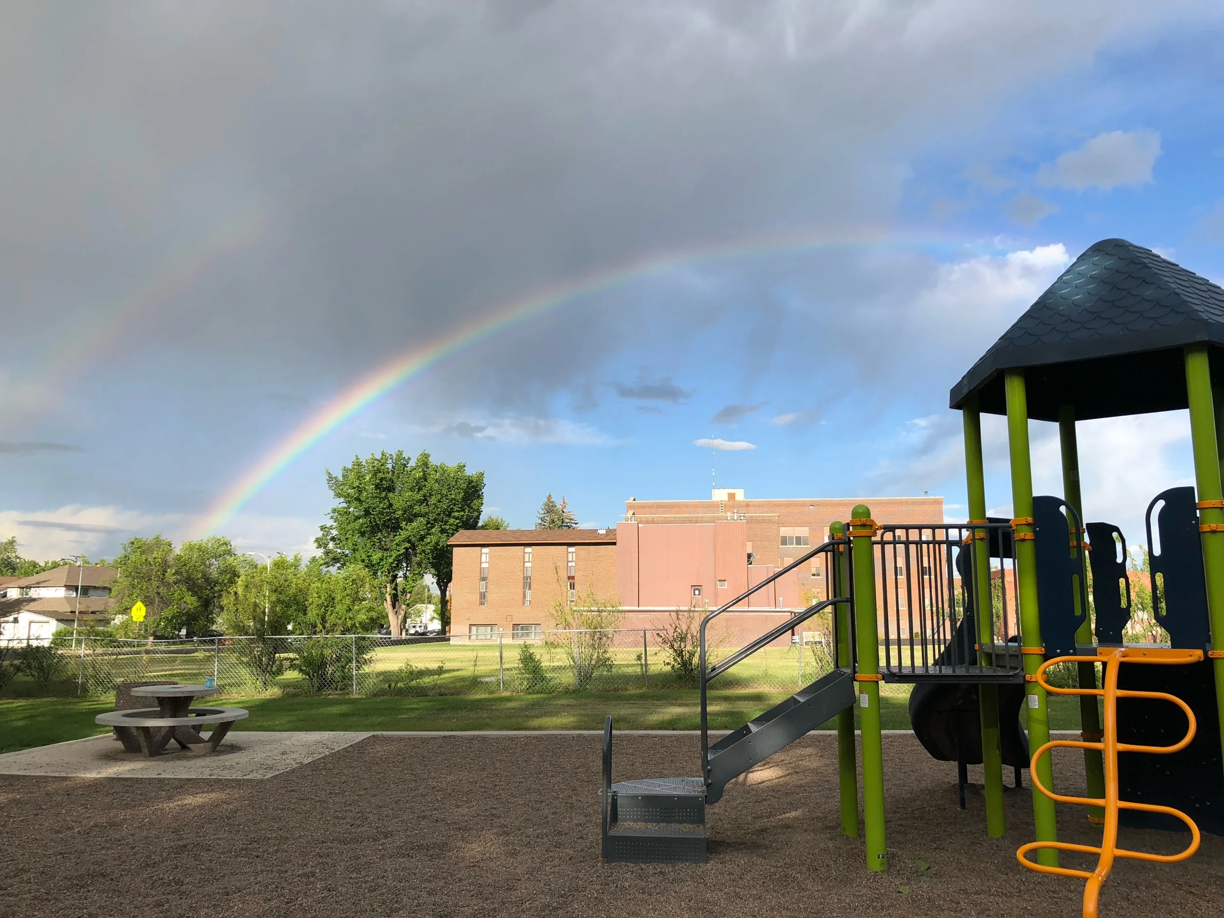 Double rainbow in Havre after a quick evening shower