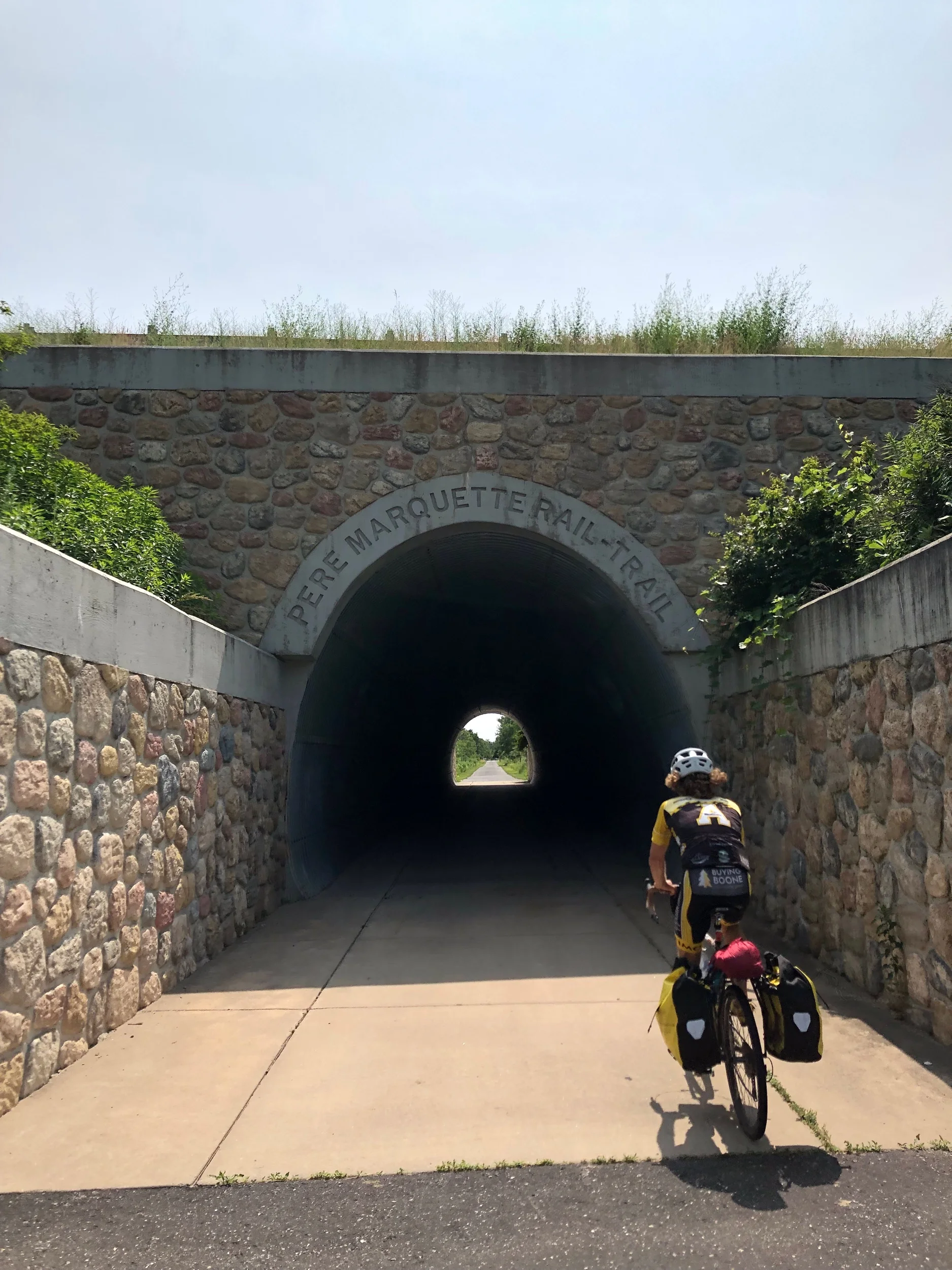 Evan rides the Pere Marquette