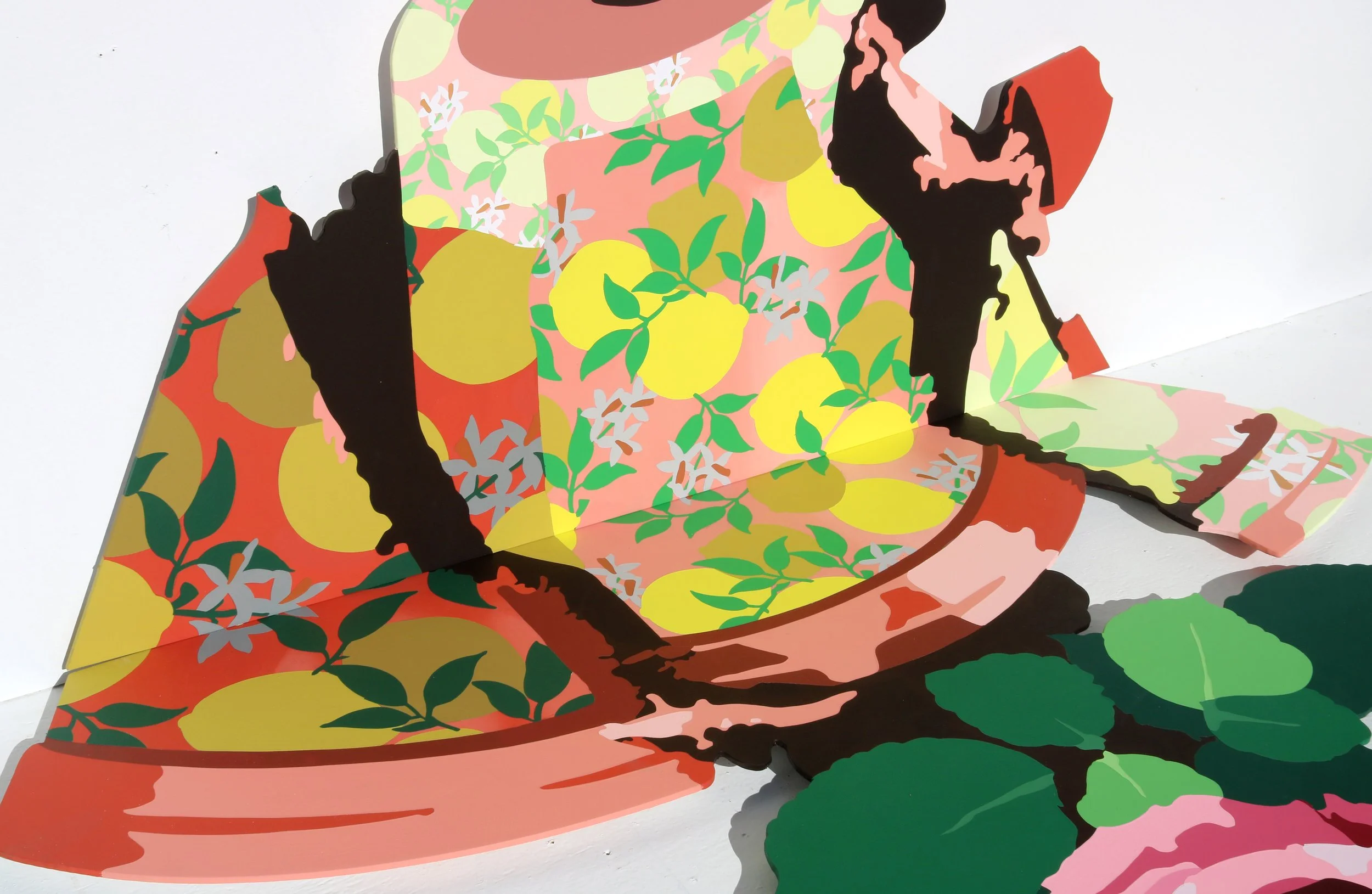 DETAIL Overturned (Citrus Patterned Pot)