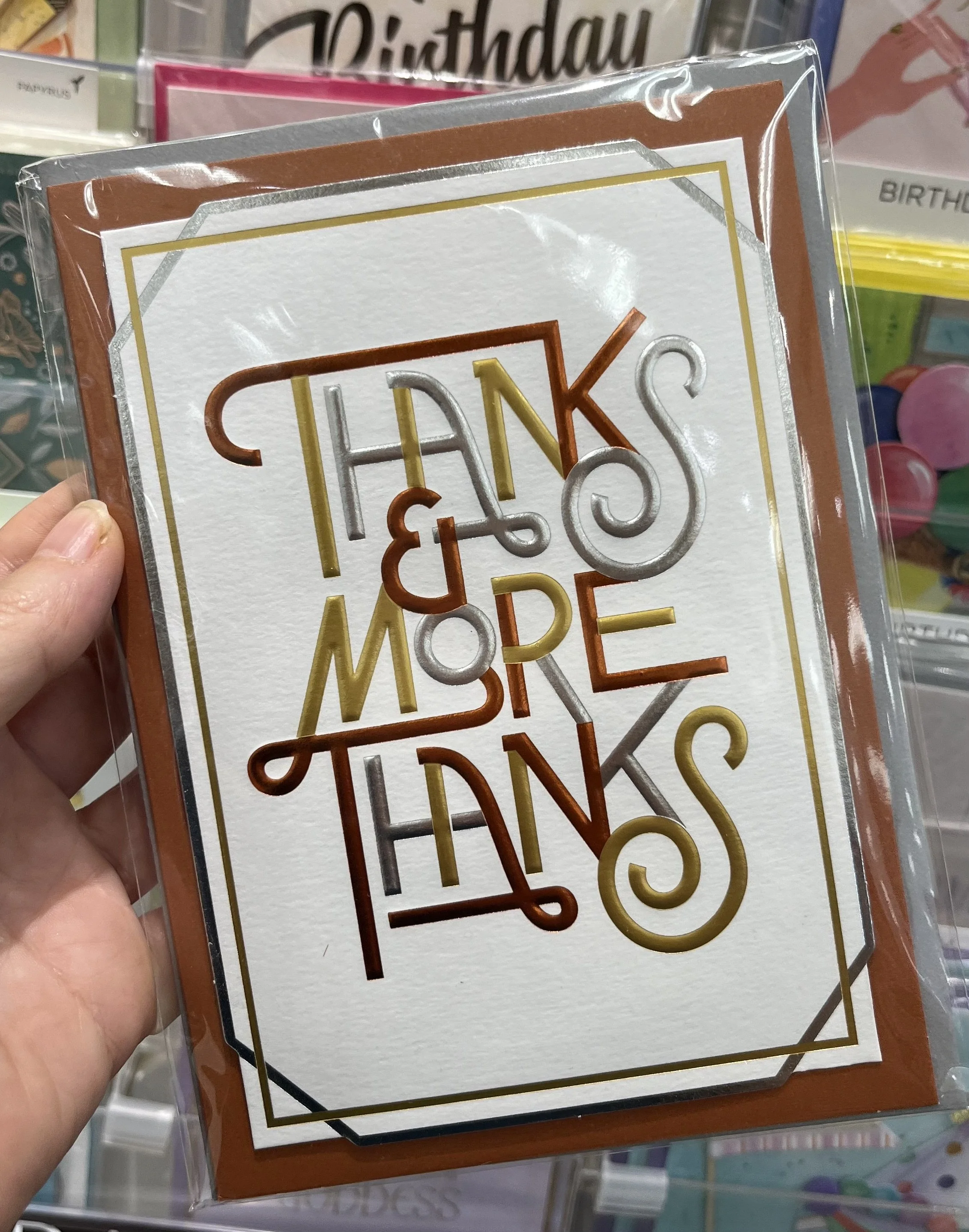 Thanks & More Thanks card - PAPYRUS | Art Direction: Jean Mason