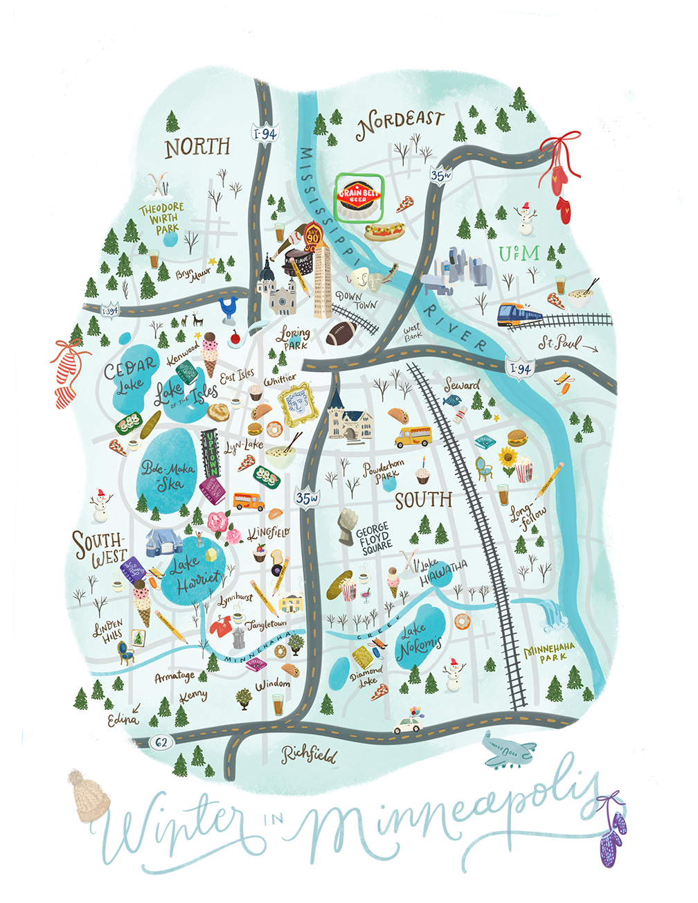 Minneapolis Winter Map