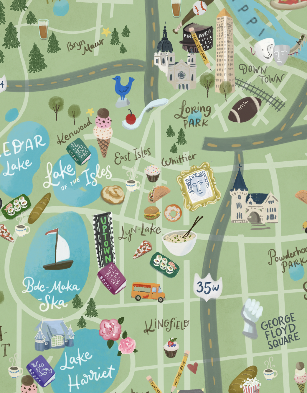 Minneapolis Map closeup