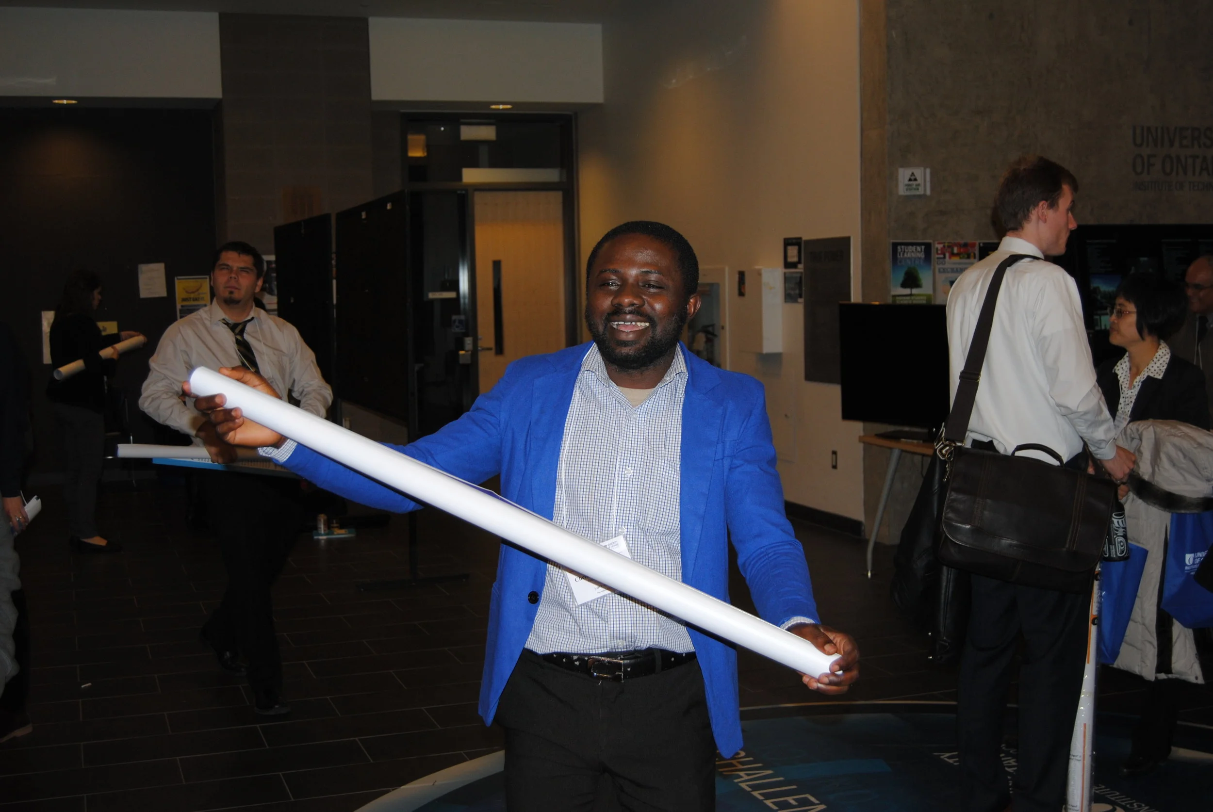 Christopher after presenting his work at the ECS (Canadian Section) Fall 2016 -UOIT