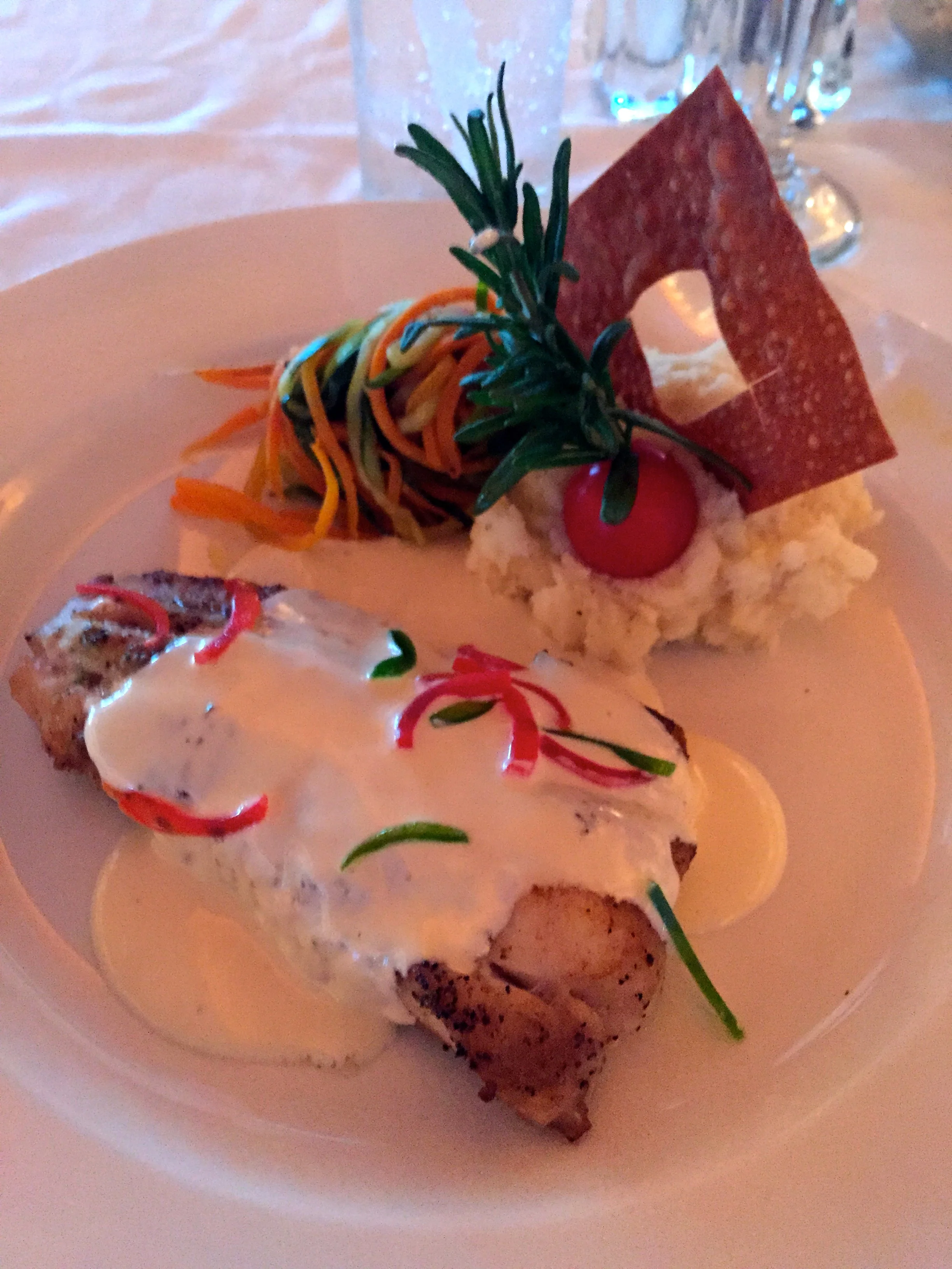 Sea Bass on board the Caborey dinner cruise 