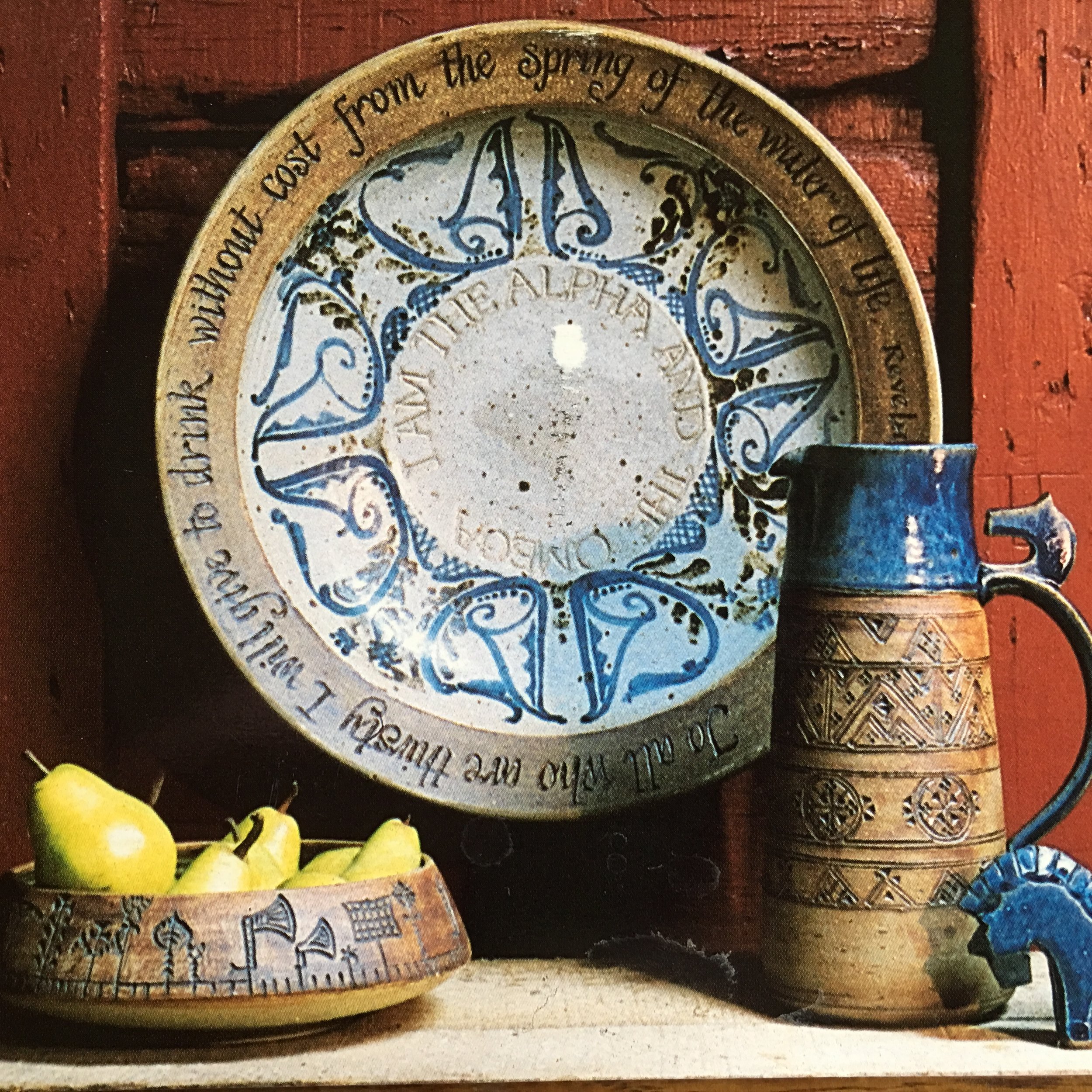 Primstav Vesterheim 1993 alpha omega platter Fjordhorse pitcher.jpeg
