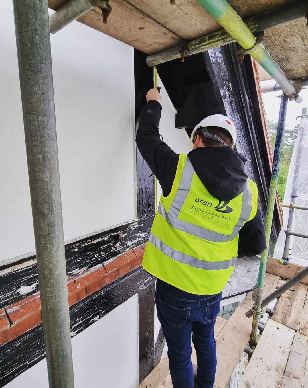 A fresh wintery morning up on the roof of one of our live projects. 

Surveying the existing Tudor timbers and detailing for the contractor to match the existing on a heritage project in South Hale Conservation Area.