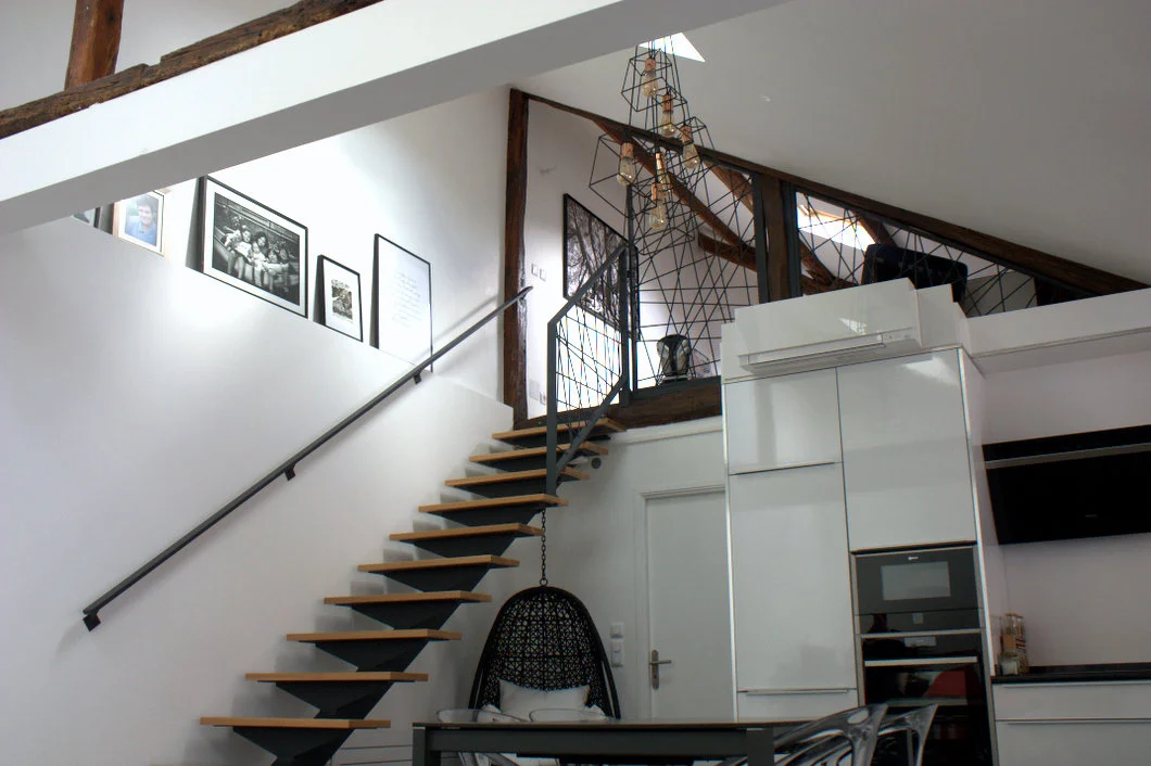 Escalier, garde corps et main courante acier