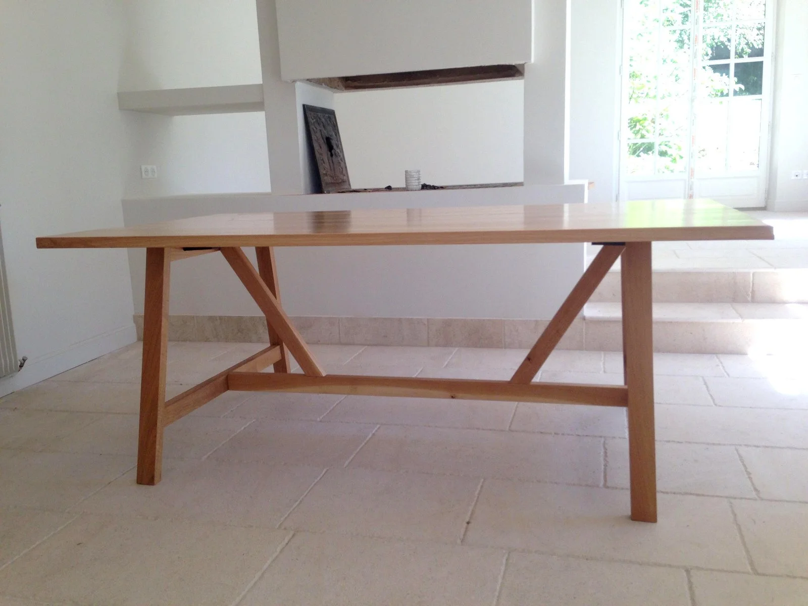 Table double plateau - Châssis tenon mortaise