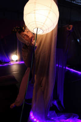 Katy Taylor in Fireflies workshop, ZACH Theatre, 2015. 