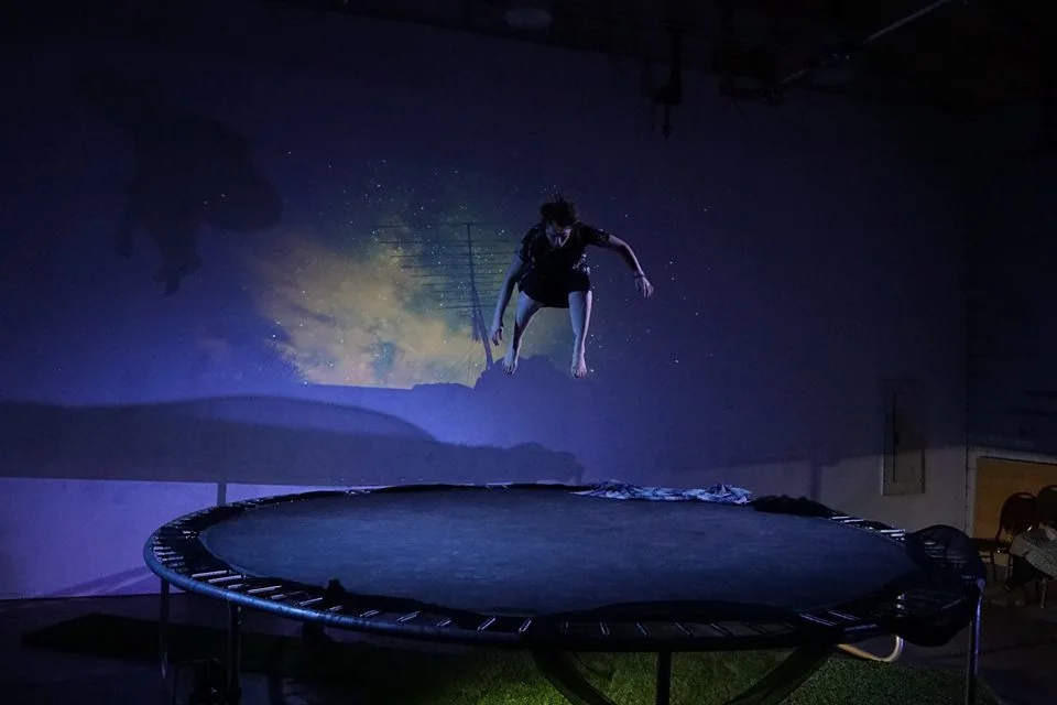 Zoey Cane Belyea in the workshop of Wild Places with Rude Mechs in Austin, photo by Nik Perleros