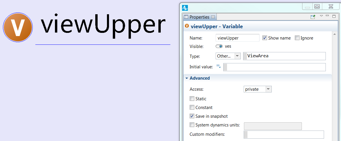 A View area variable