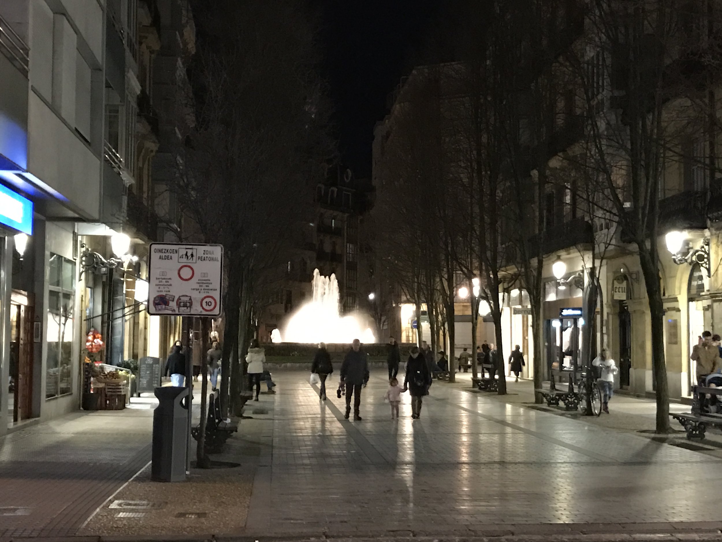 San Sebastian at Night