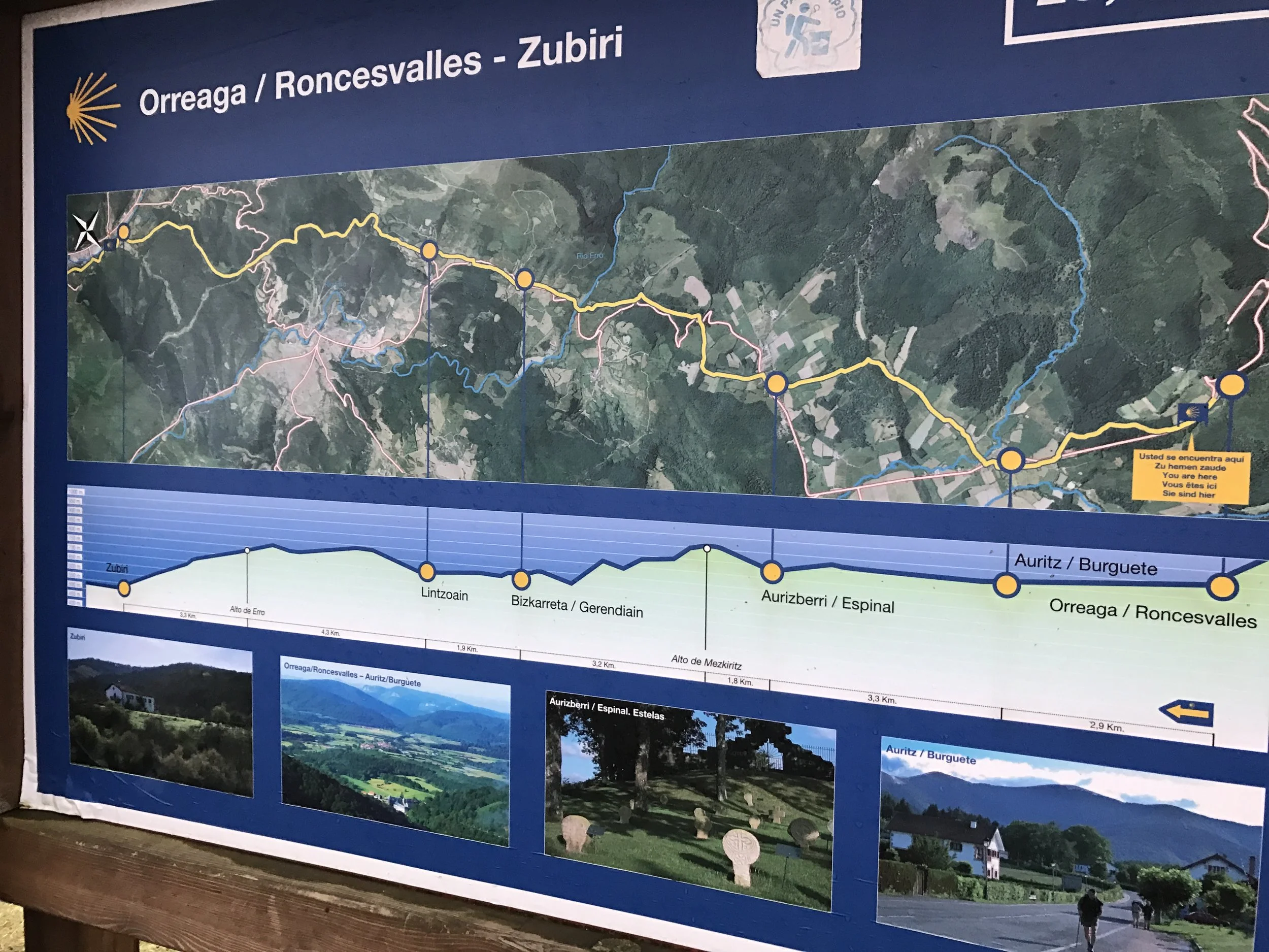 Day 3 - "Now that you are in Spain here is where you are walking" map