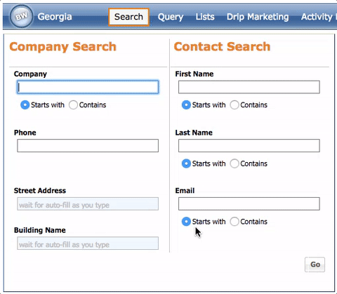 ...or by contact.