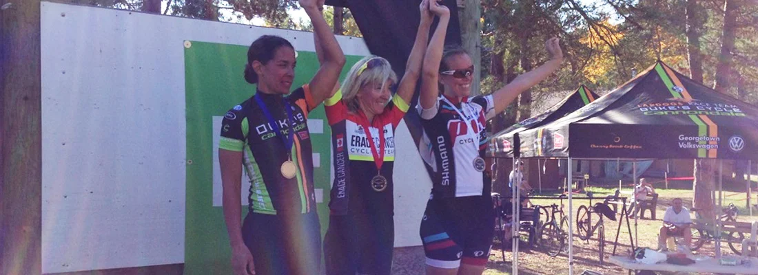 Kathleen, take 2nd Place in the Master Women's Race at Hardwood Hills. 