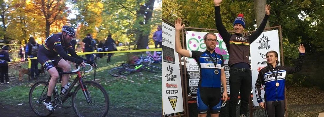 Steve, enjoying the course, and Alan takes a win from the locals. 