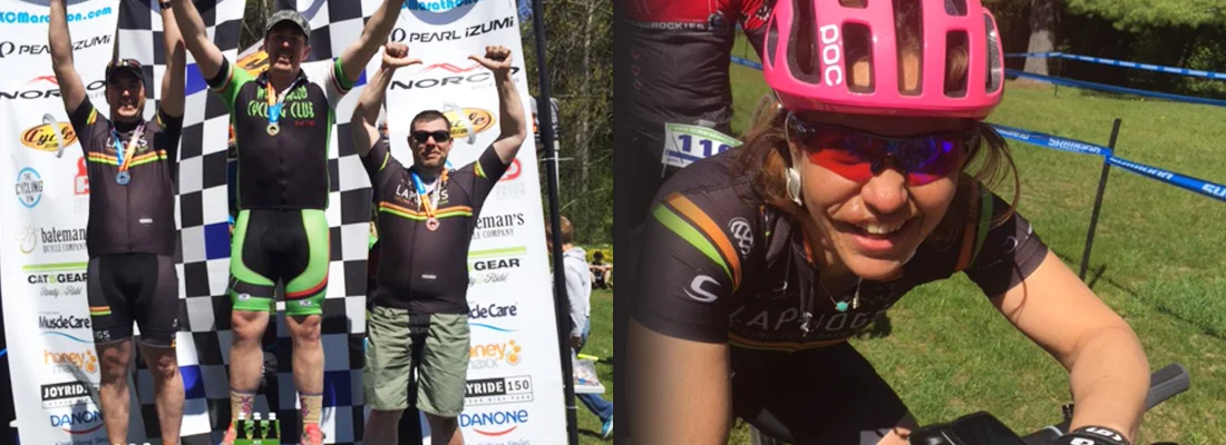 Paul and Chris, pull in some richly deserved hardware. Lenka, ever smiling after a hard fought battle for 6th in the Women's MTB 70k Marathon.