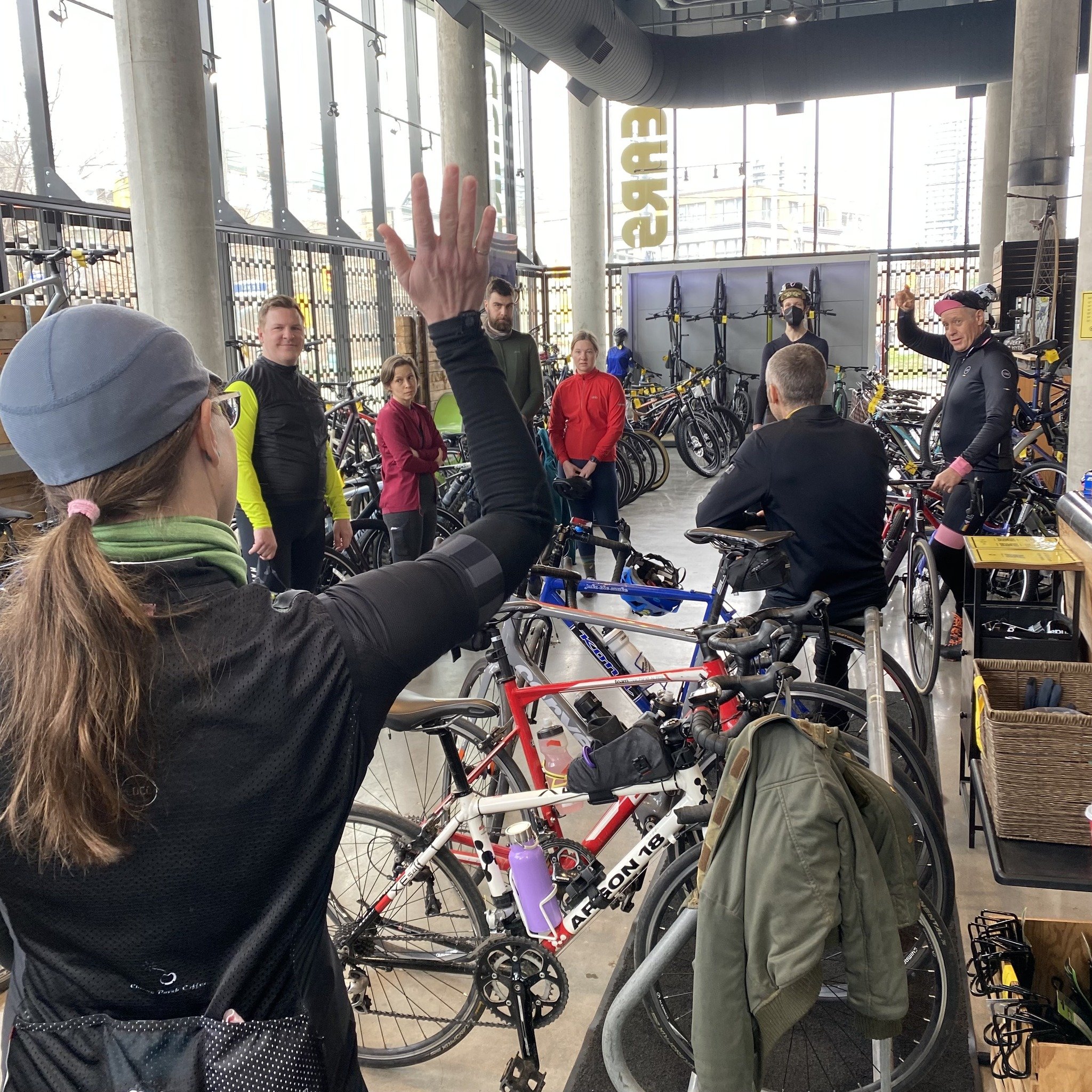 Thanks to all who came out to meet as at GEARS Bike Shop Toronto for our first Road Ride 101 Clinic of the 2024 season. Yes, it was a little chilly and cool this morning but we still had a solid group in attendance. Well done everyone. 
&bull;
Additi