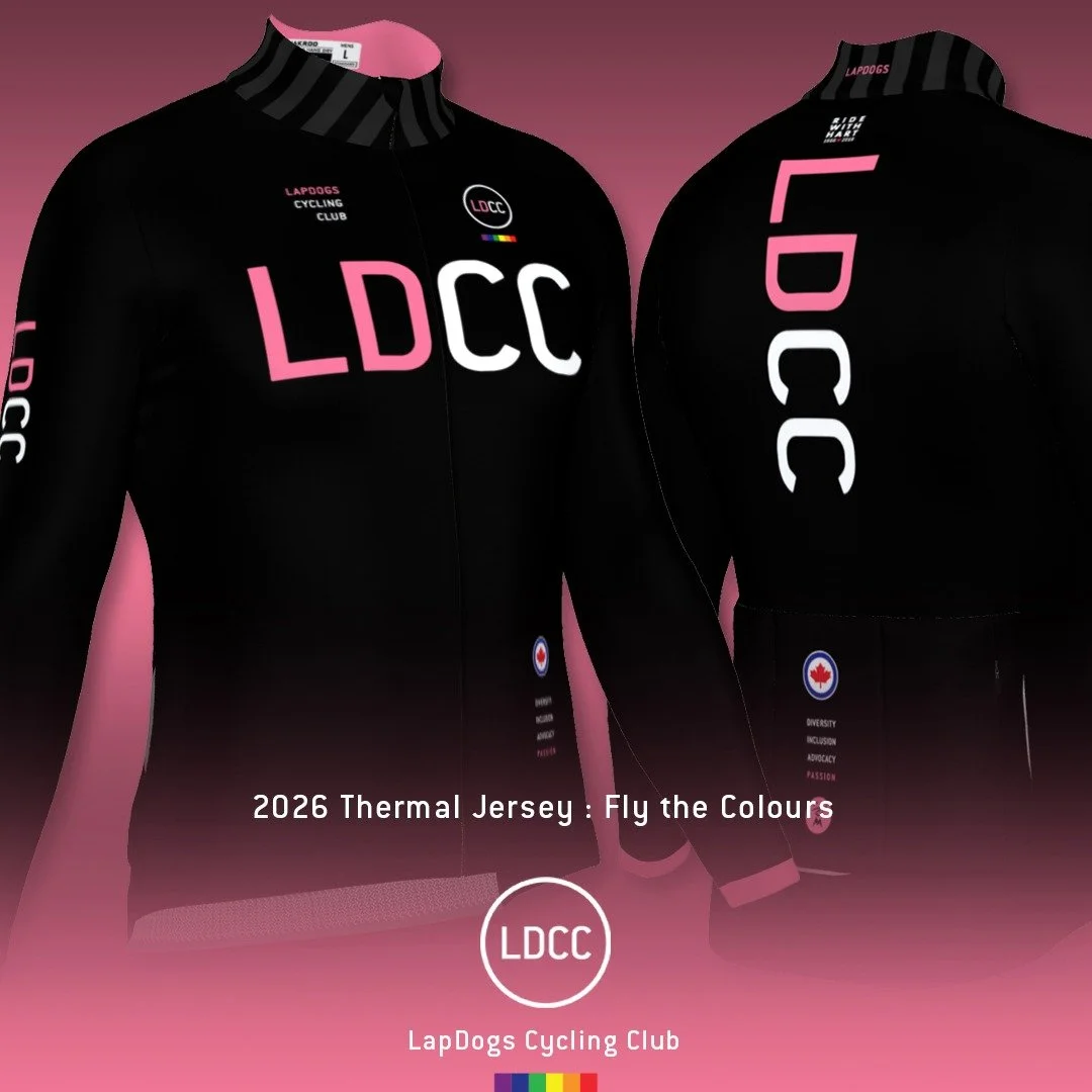 Fly the Colours!
&bull;
New "LDCC Thermal Jersey is now available for order. Super versatile, perfect for those cool morning and evening rides. 
Full details and webstore link here : https://www.lapdogs.ca/club-products
&bull;
#flythecolours #ja