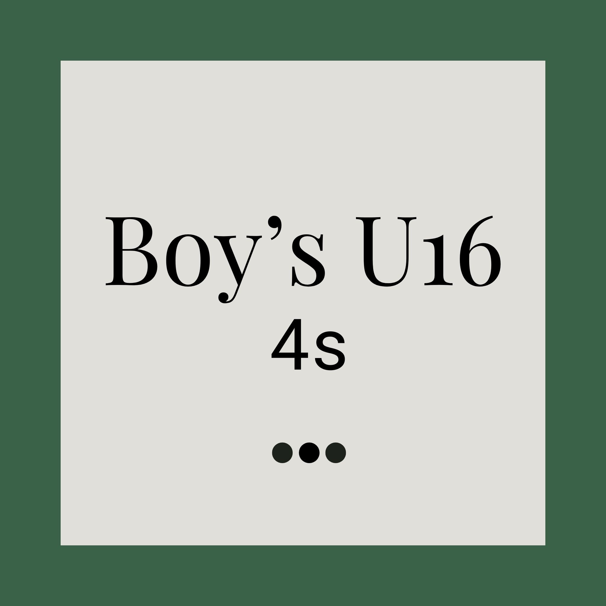 Boy's U16 4s Team