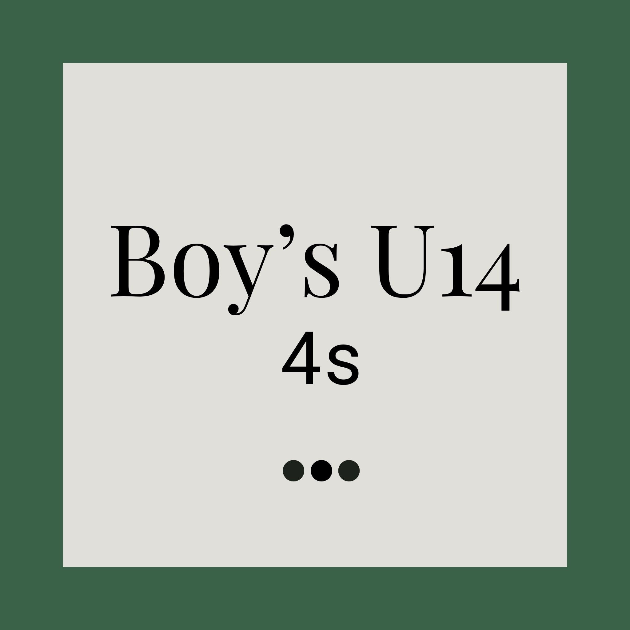 Boy's U14 4s Team